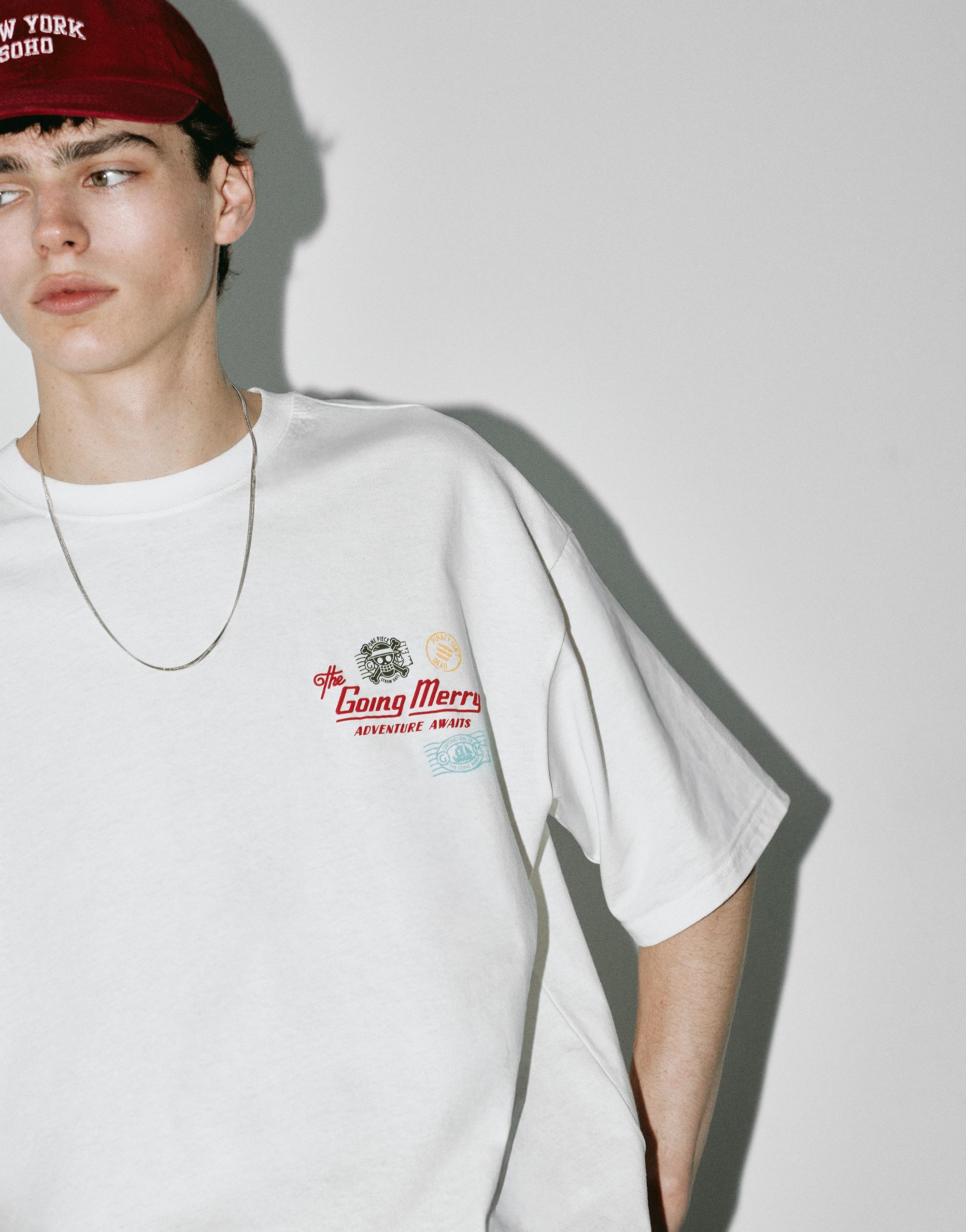 One Piece relaxed fit T-shirt — Off white