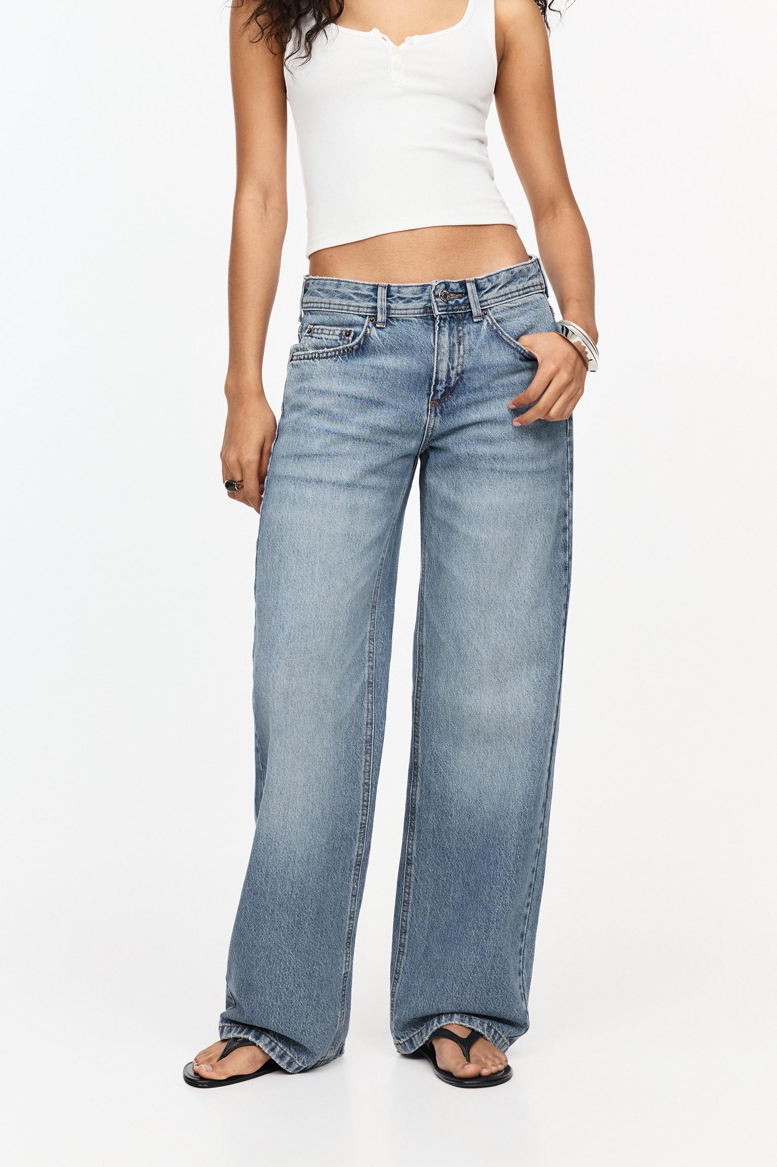 Low-waist straight-leg jeans - PULL\u0026BEAR
