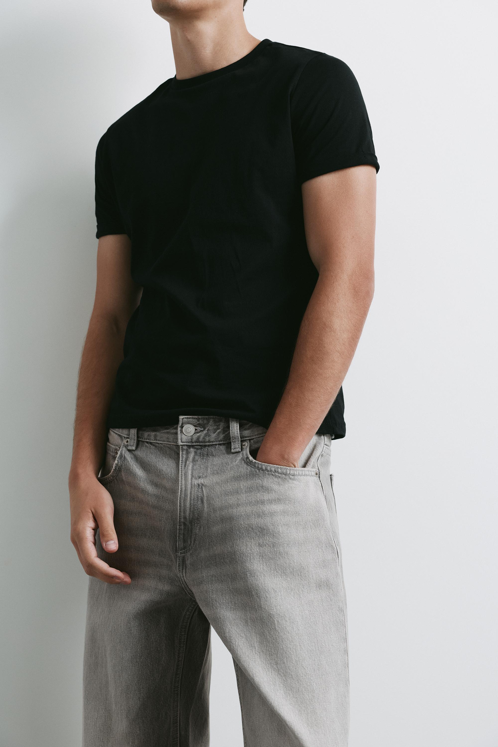 Straight-leg jeans — Dark grey