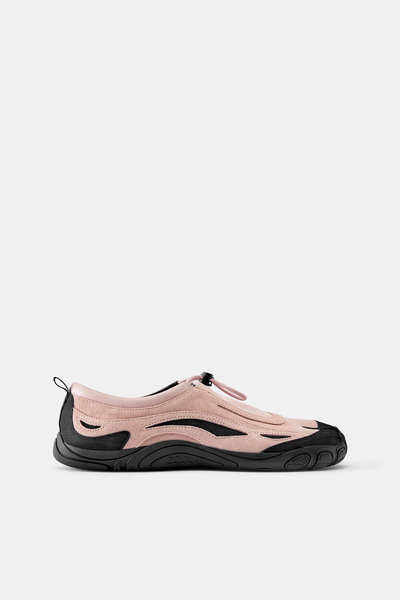 Often leather tabi trainers — Pink