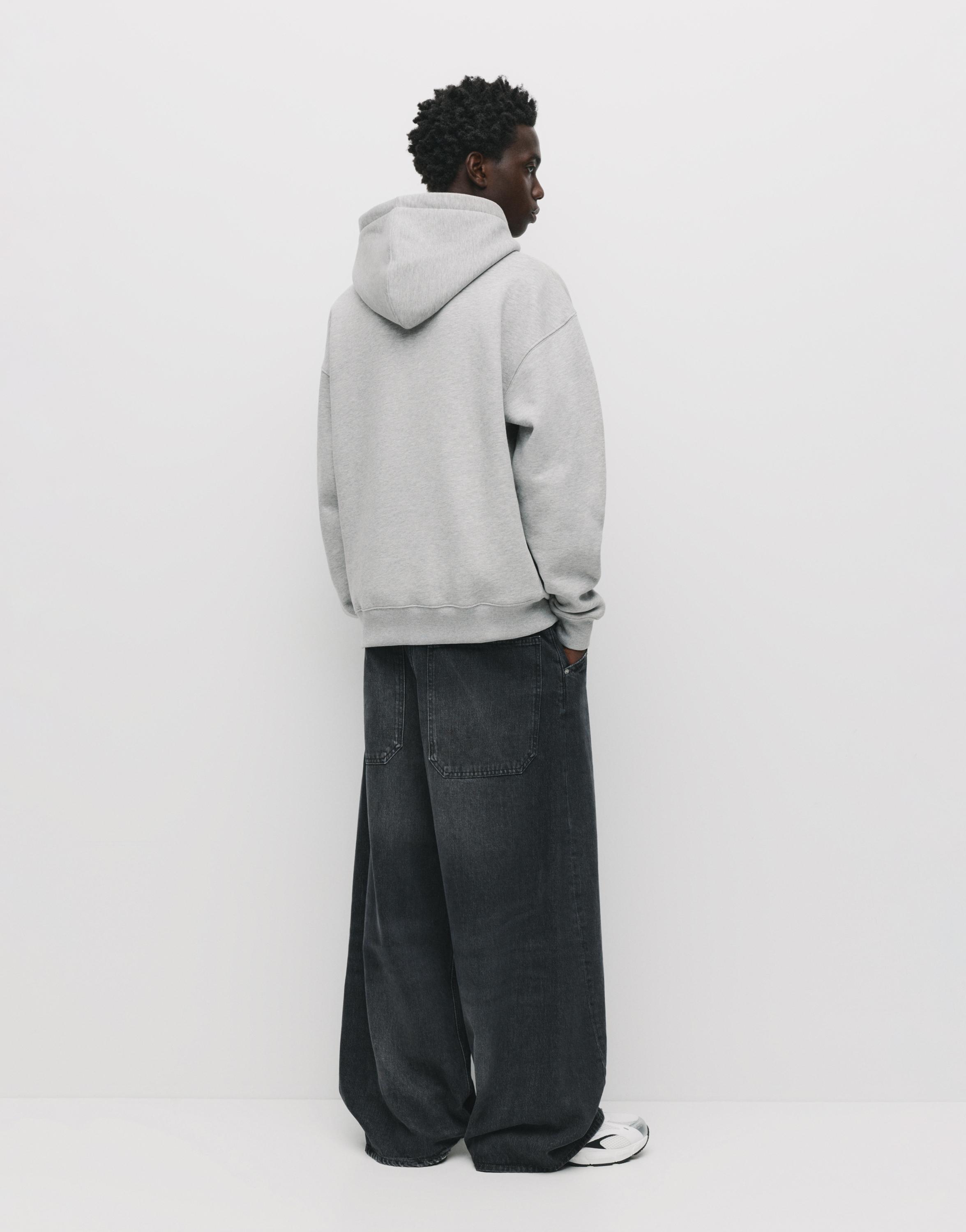 Basic kapüşonlu sweatshirt - Görsel 45