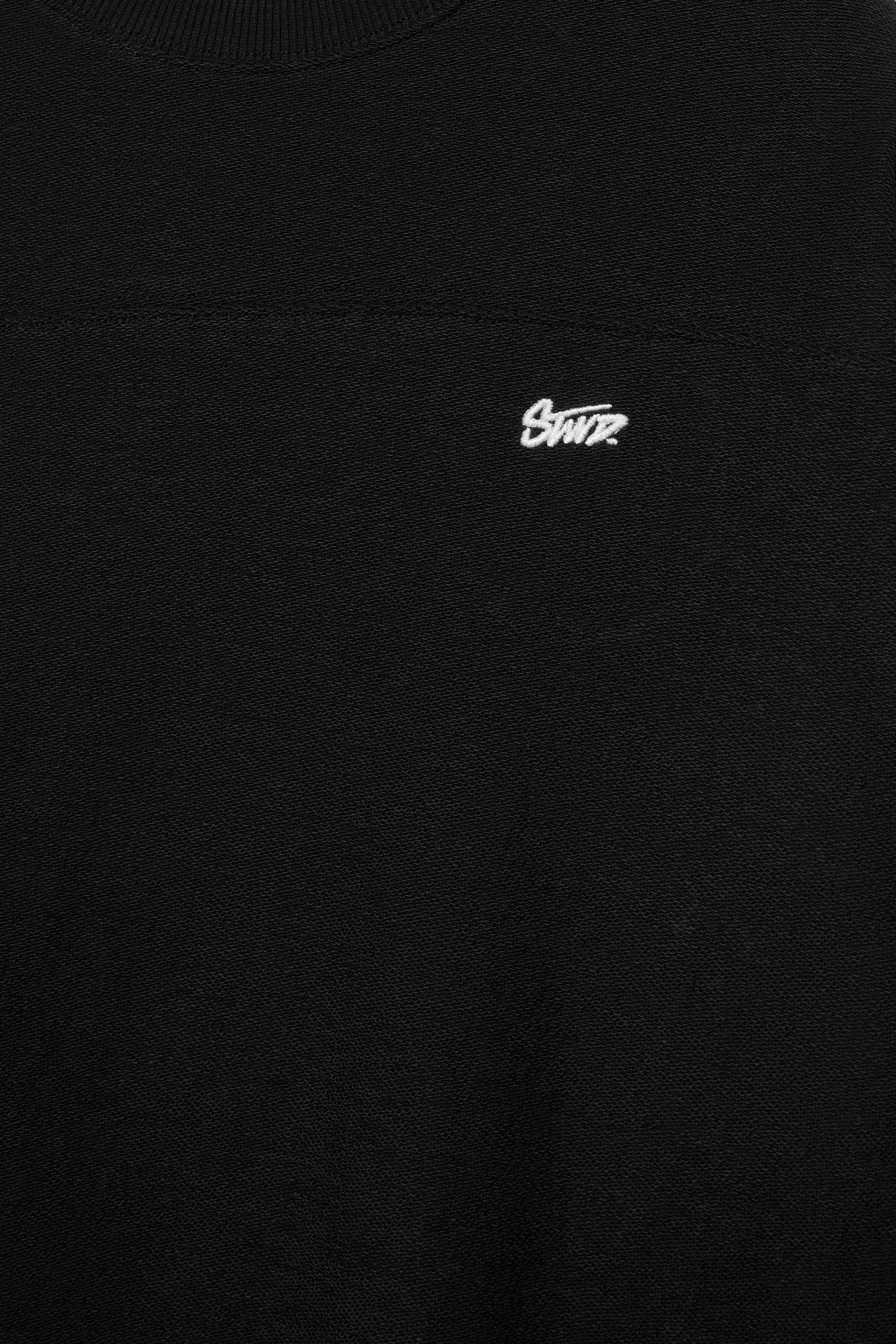 STWD Round Neck Sweatshirt — Black