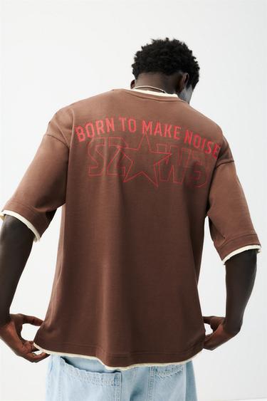 STWD double-layer T-shirt — Brown 2