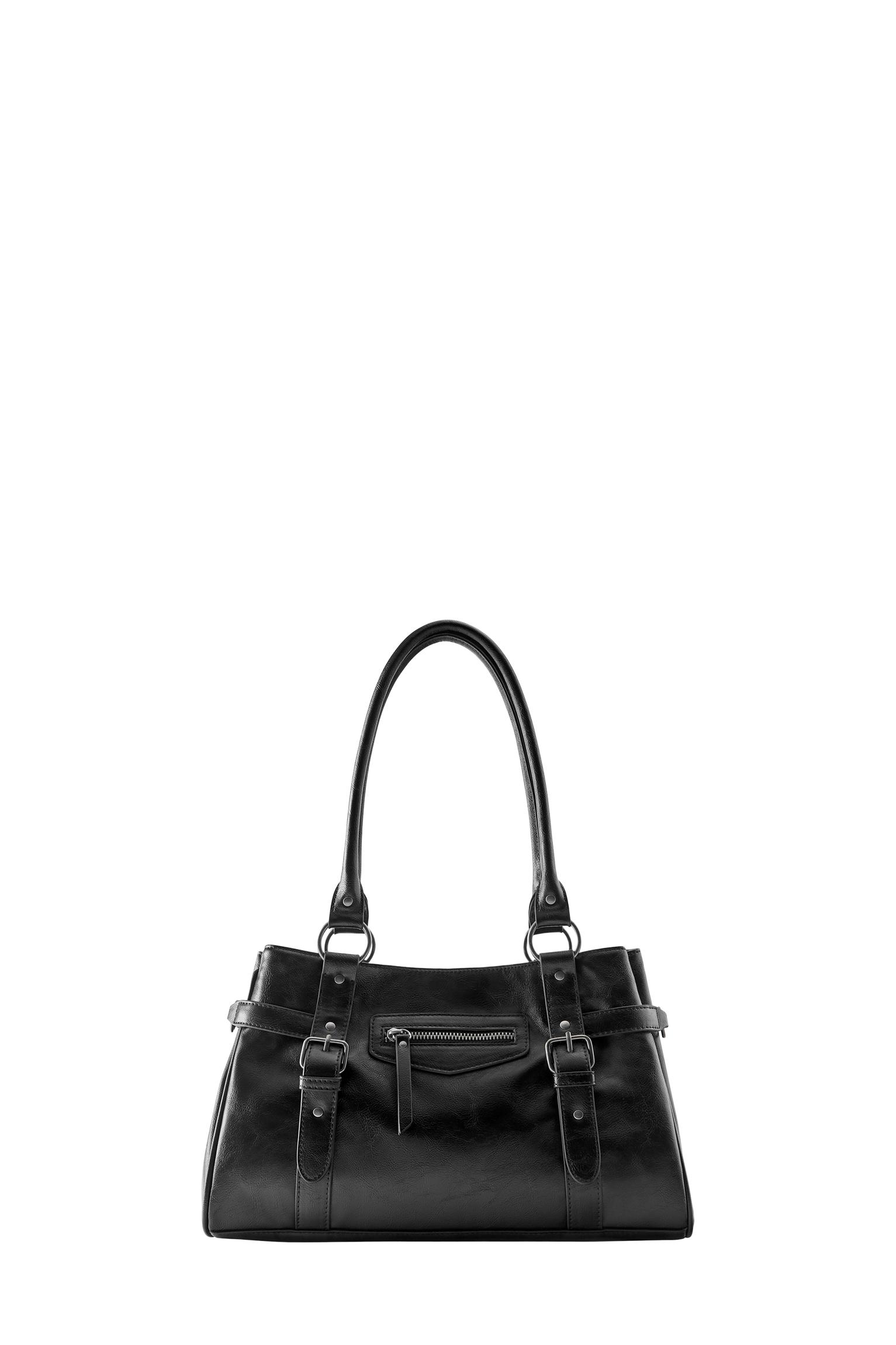 Buckled shopper bag — Black