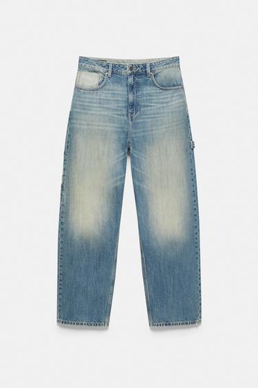 Relaxed fit panelled baggy jeans — Pale indigo 7