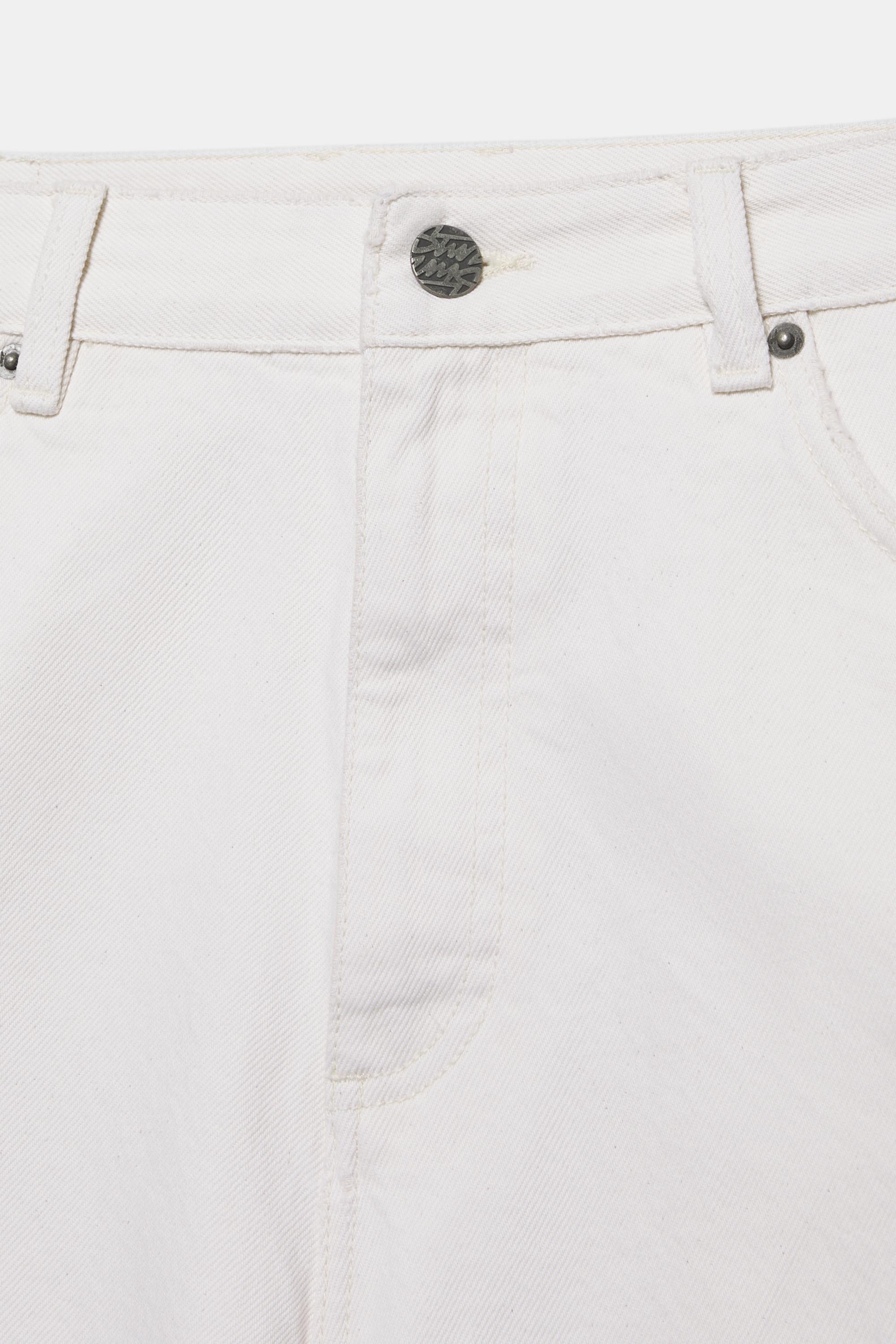 Baggy denim Bermuda shorts — Ecru