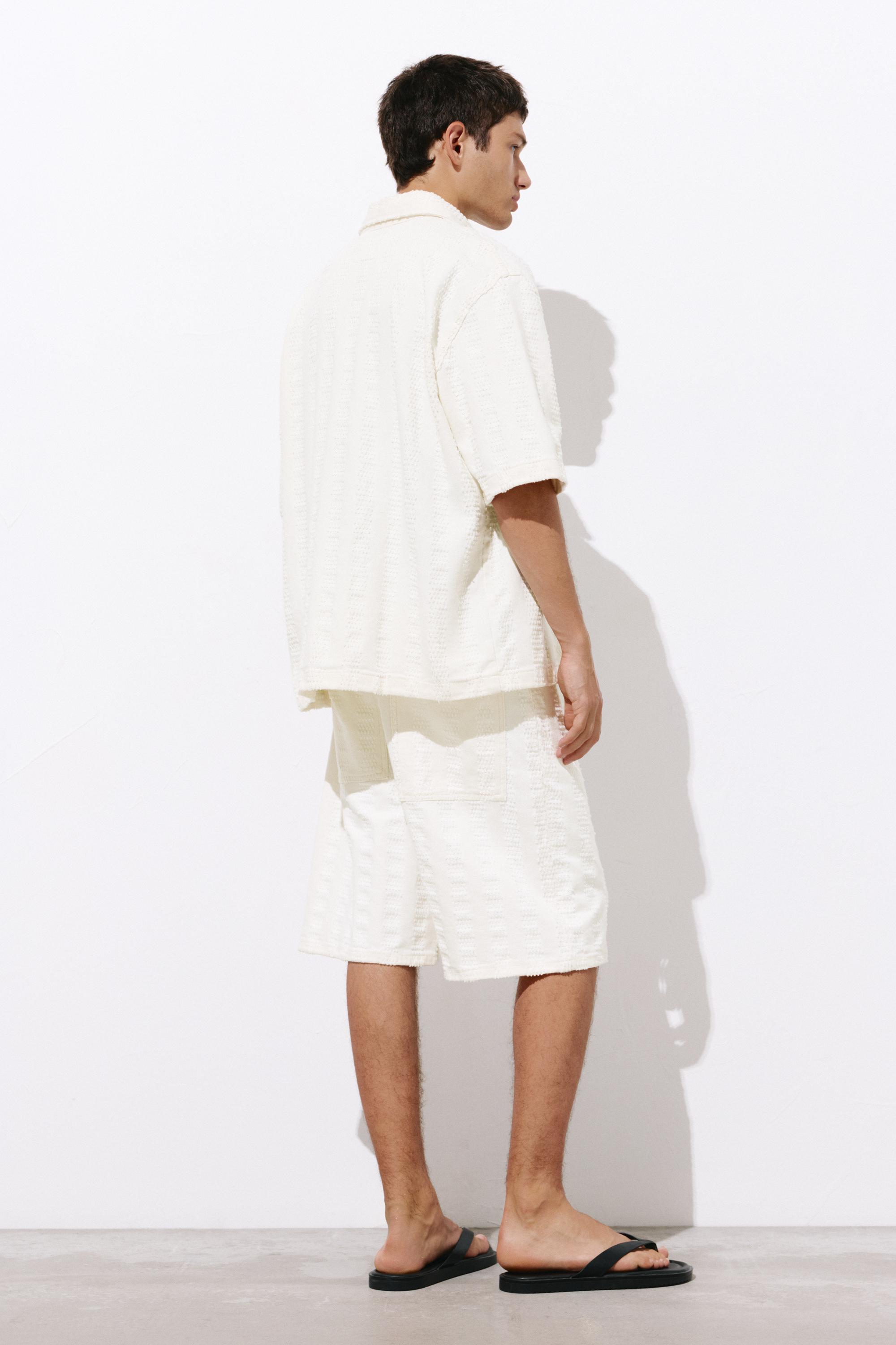 Jacquard shirt — Ecru