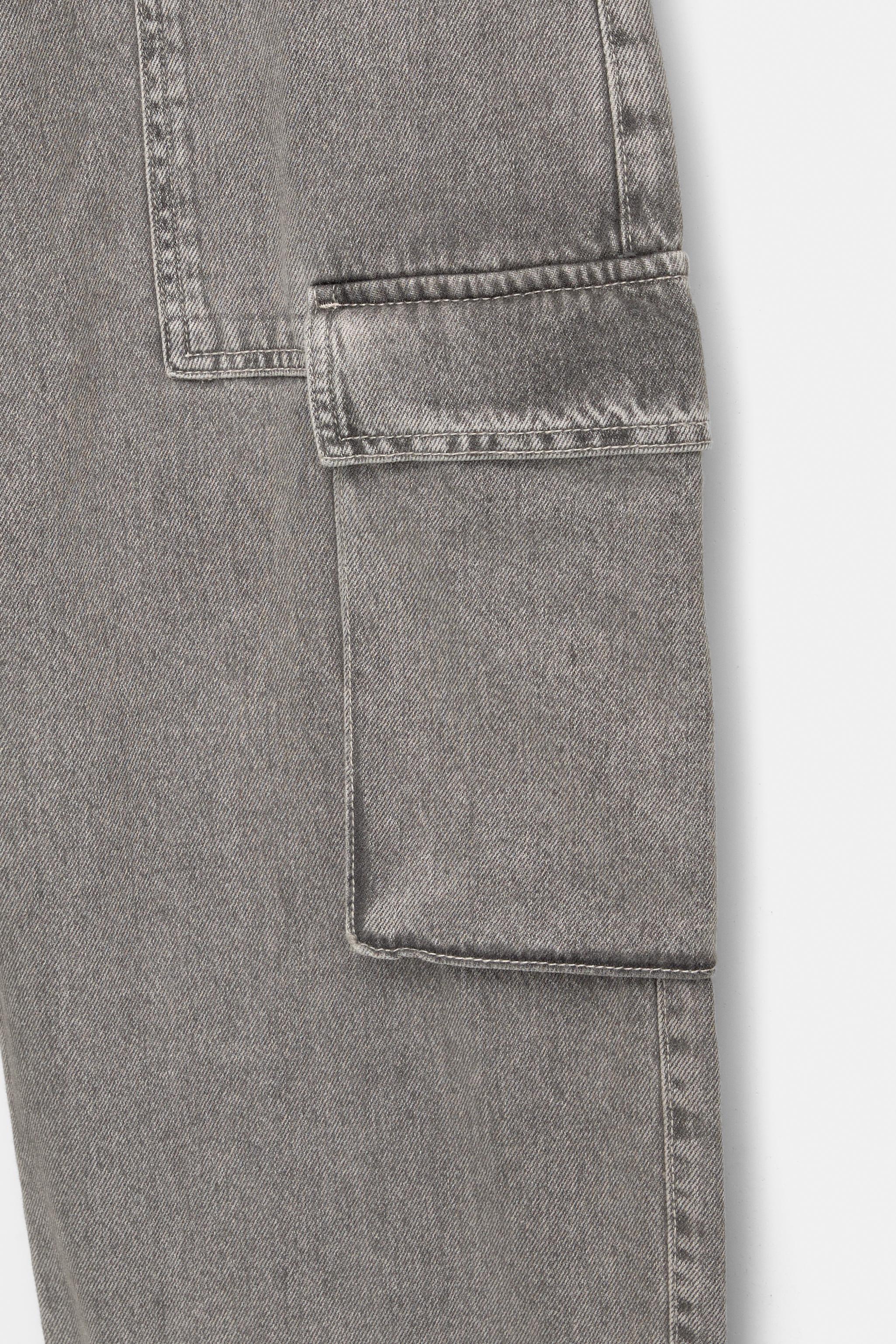 Baggy cargo jeans — Dark grey
