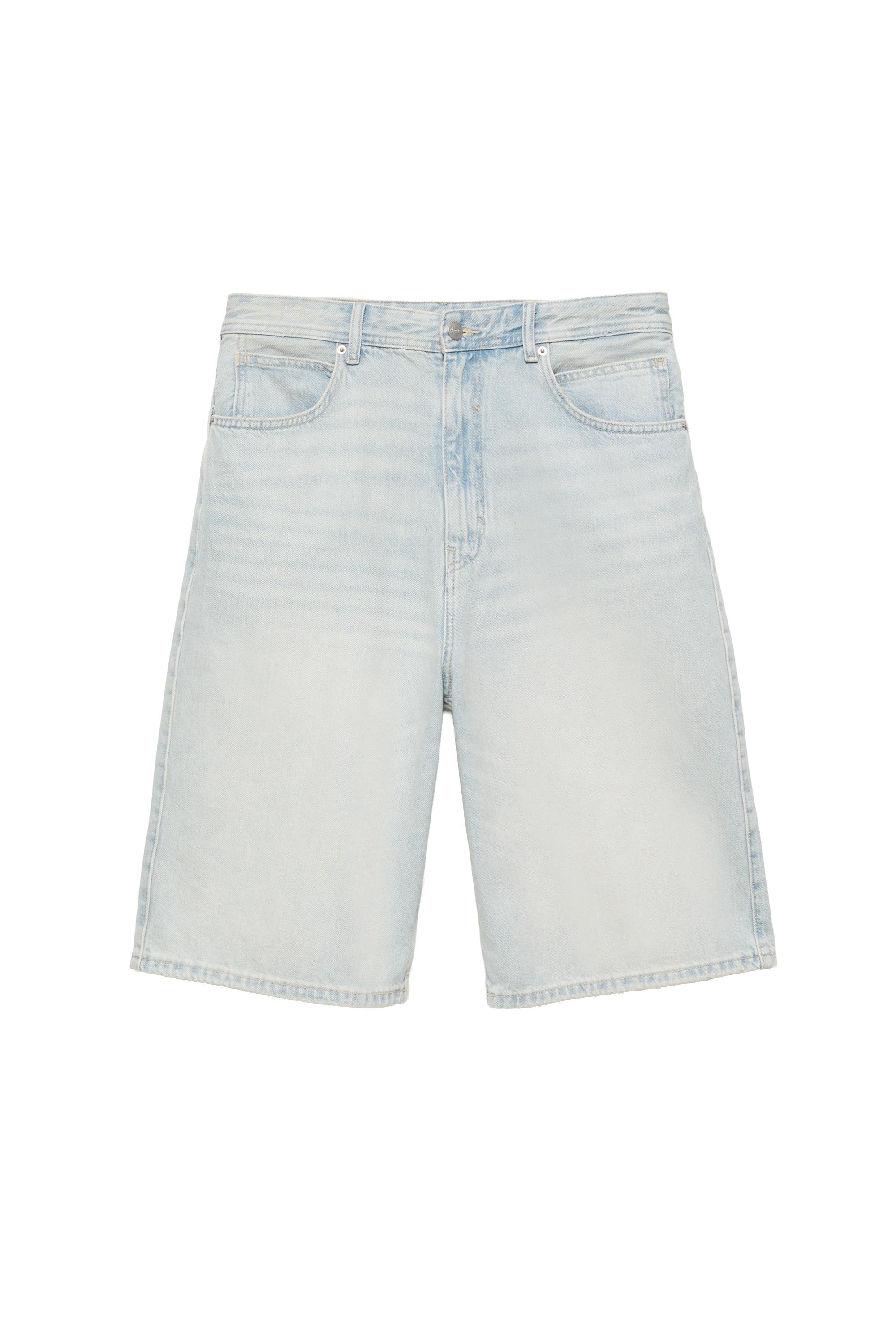 Pull&Bear STWD skater denim bermuda görsel 3
