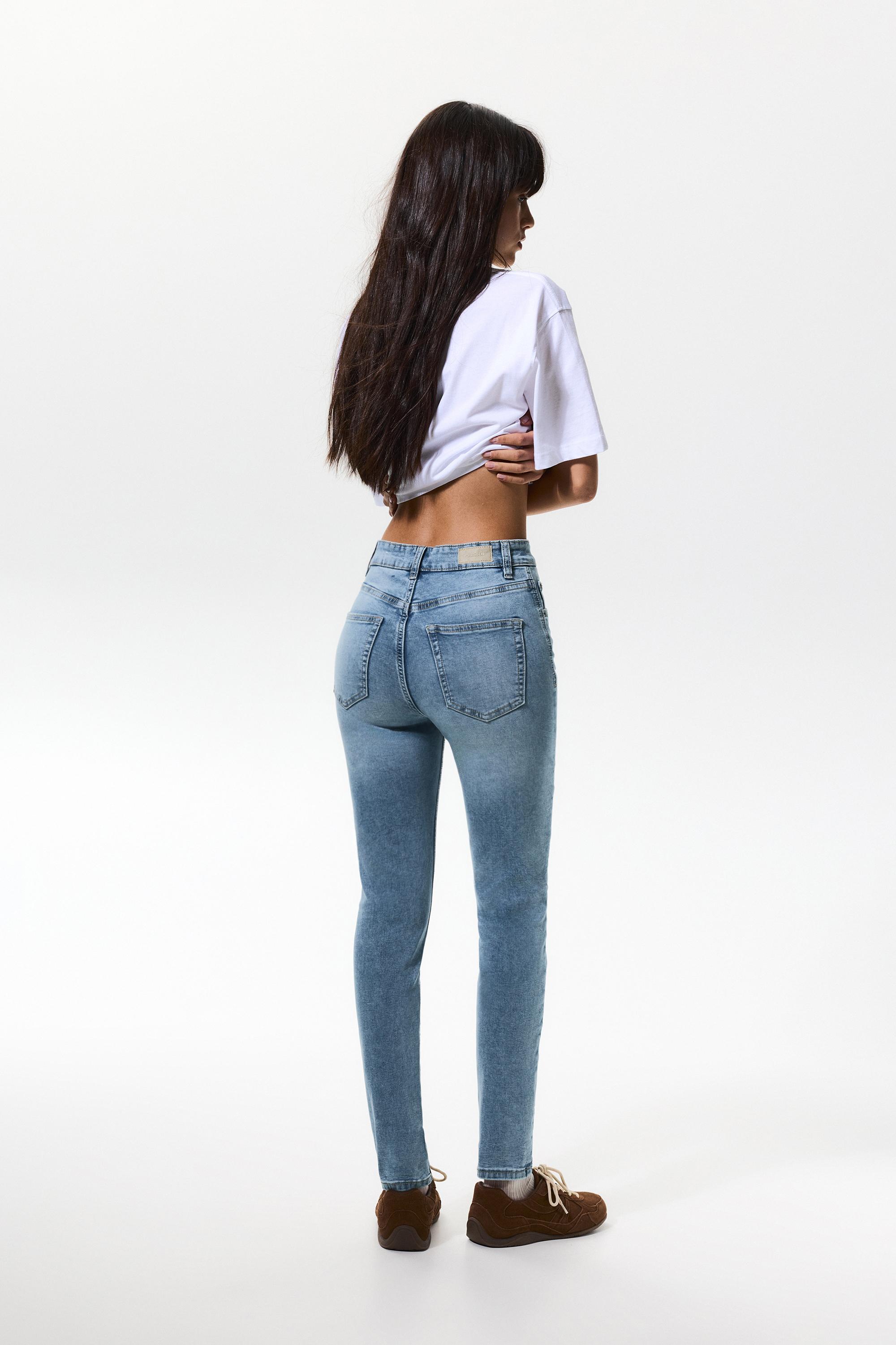 High-waist skinny jeans — Pale blue