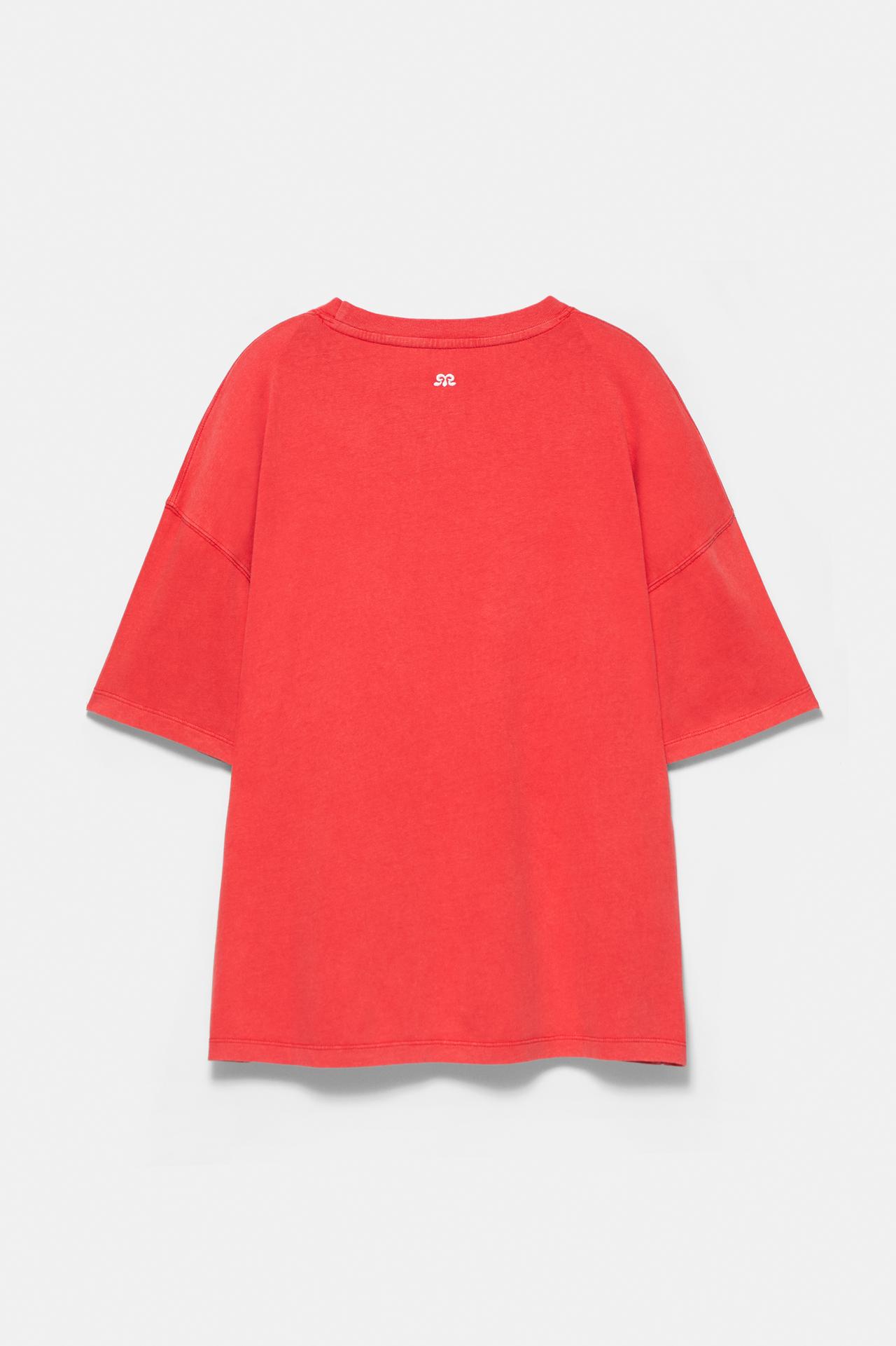Number 98 star graphic T-shirt — Red