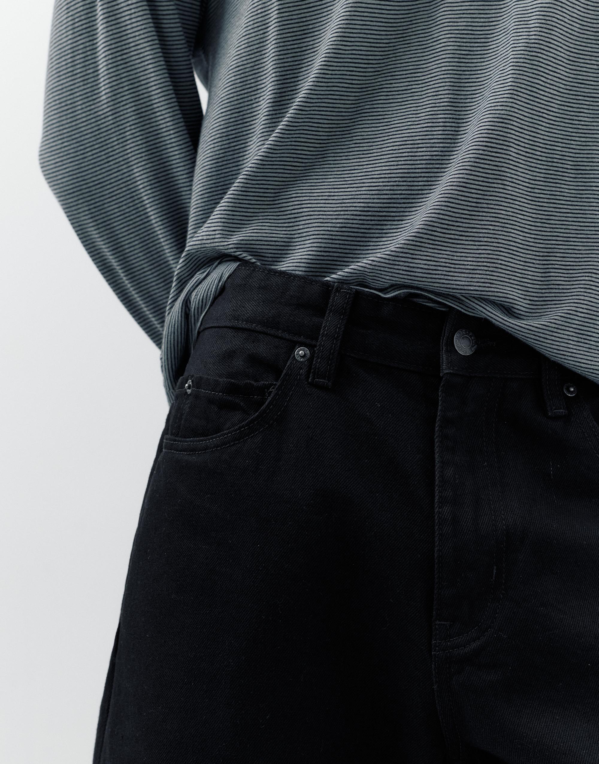 Standard denim Bermuda shorts — Black