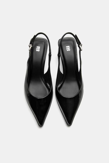 Patent slingback heels — Black 5