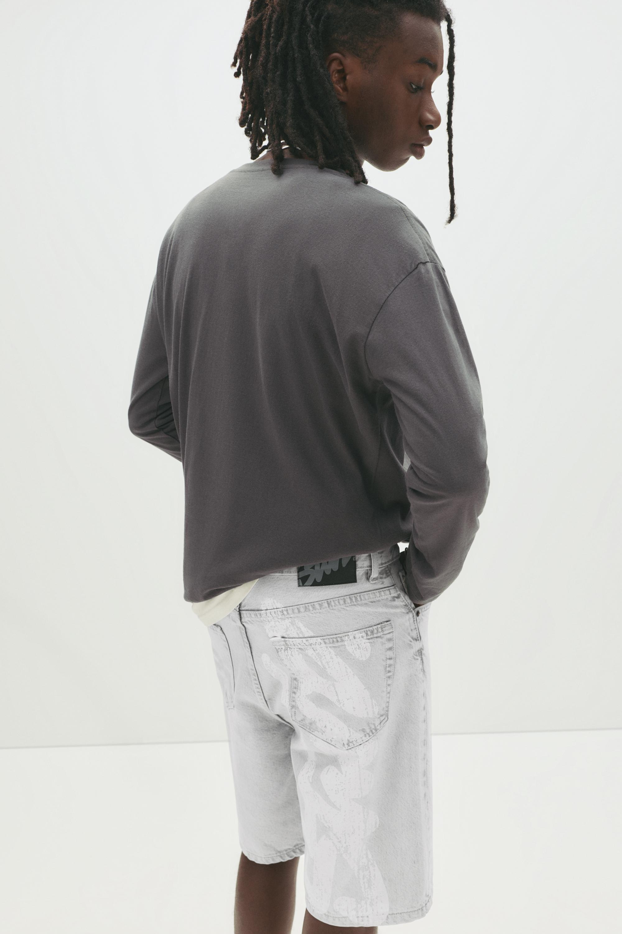 Jeans-Bermudashorts Stwd Mit Farbspritzern