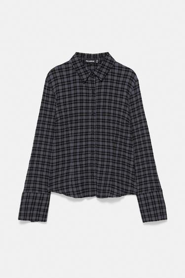 Darted check shirt — Anthracite grey 6