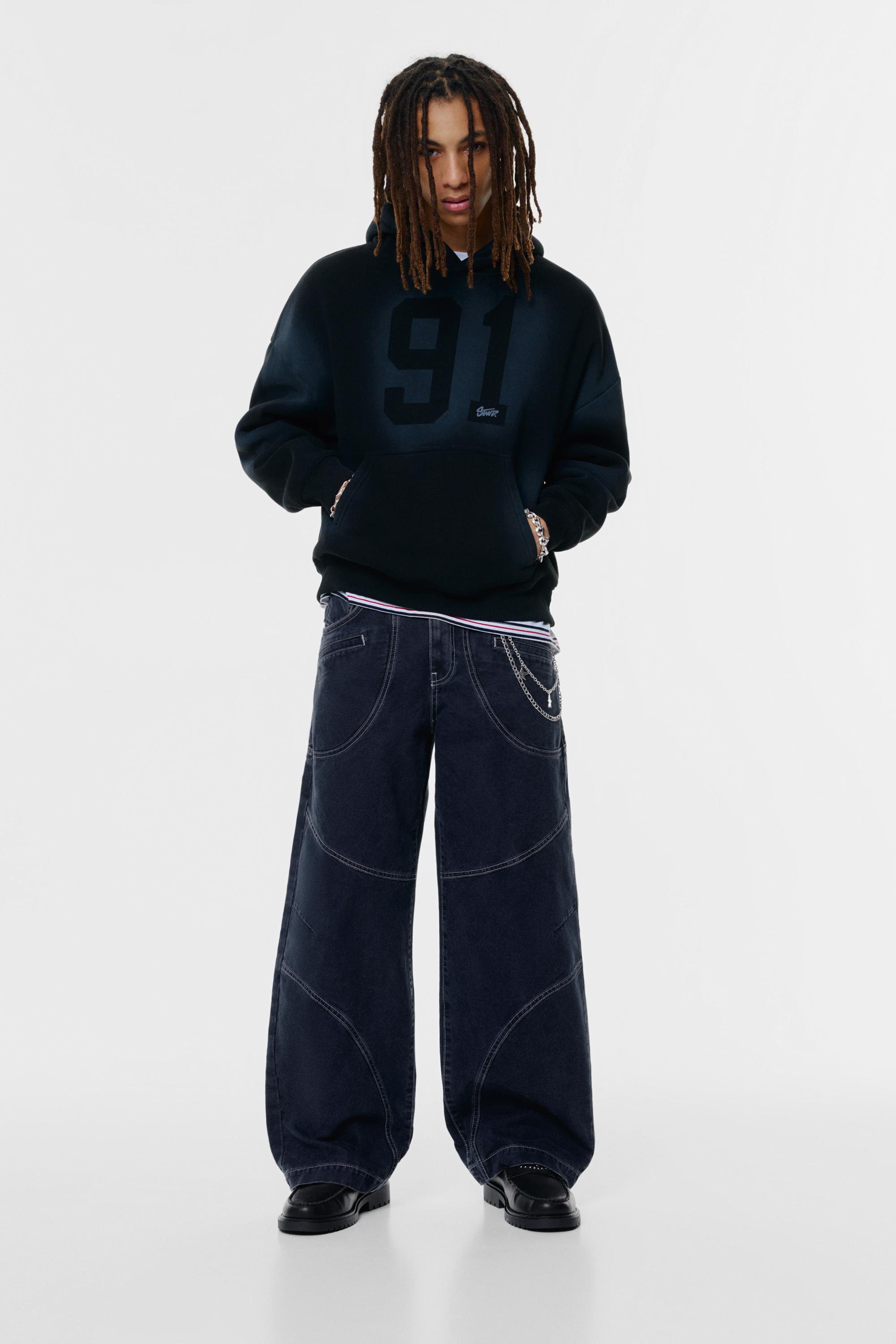 Calça Wide Leg Com Recortes