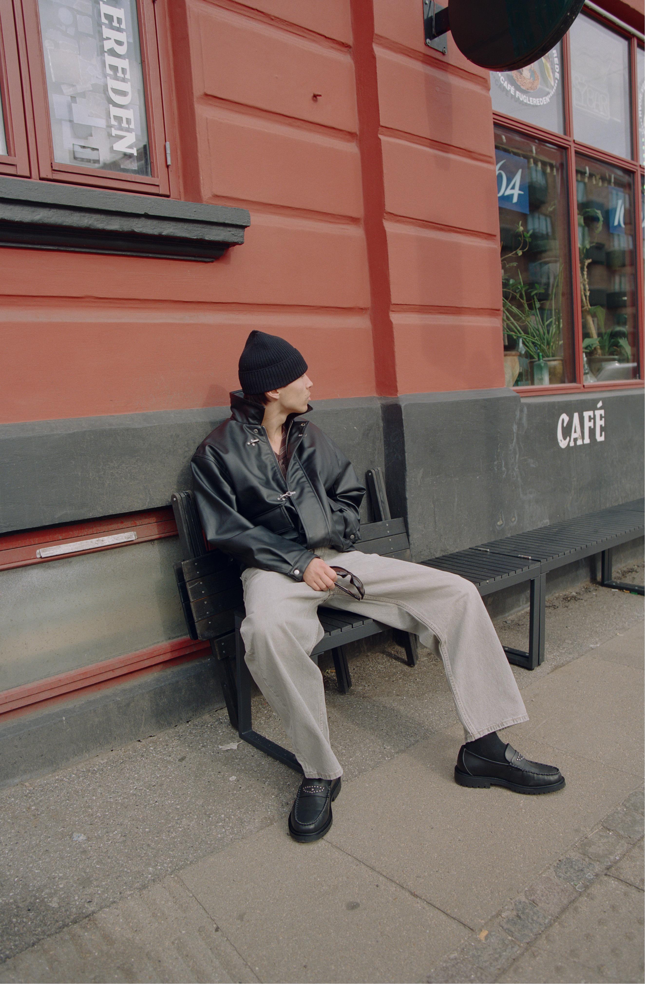 Relaxed fit baggy jeans — Dark grey