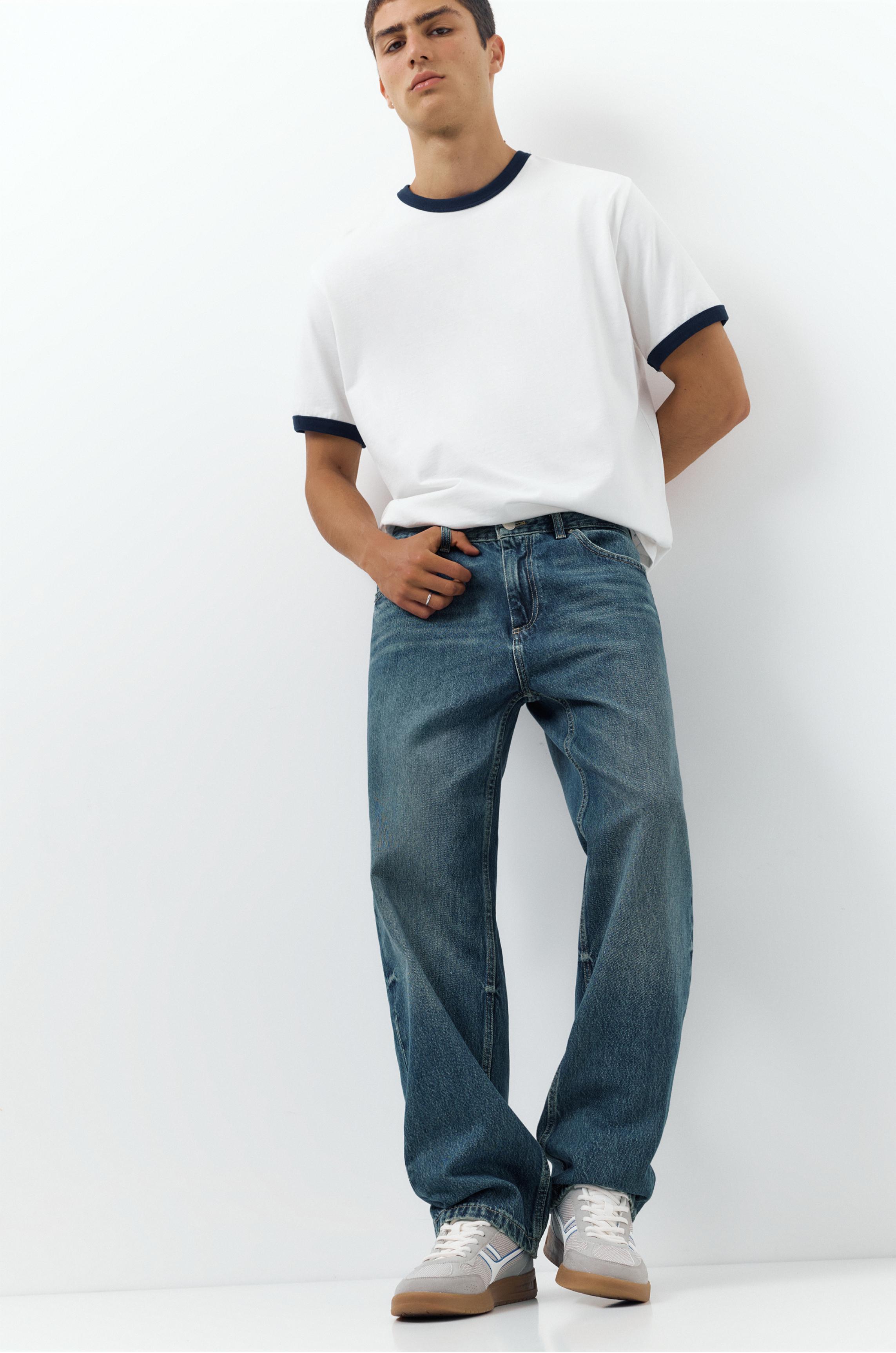 Straight-leg jeans — Dark blue