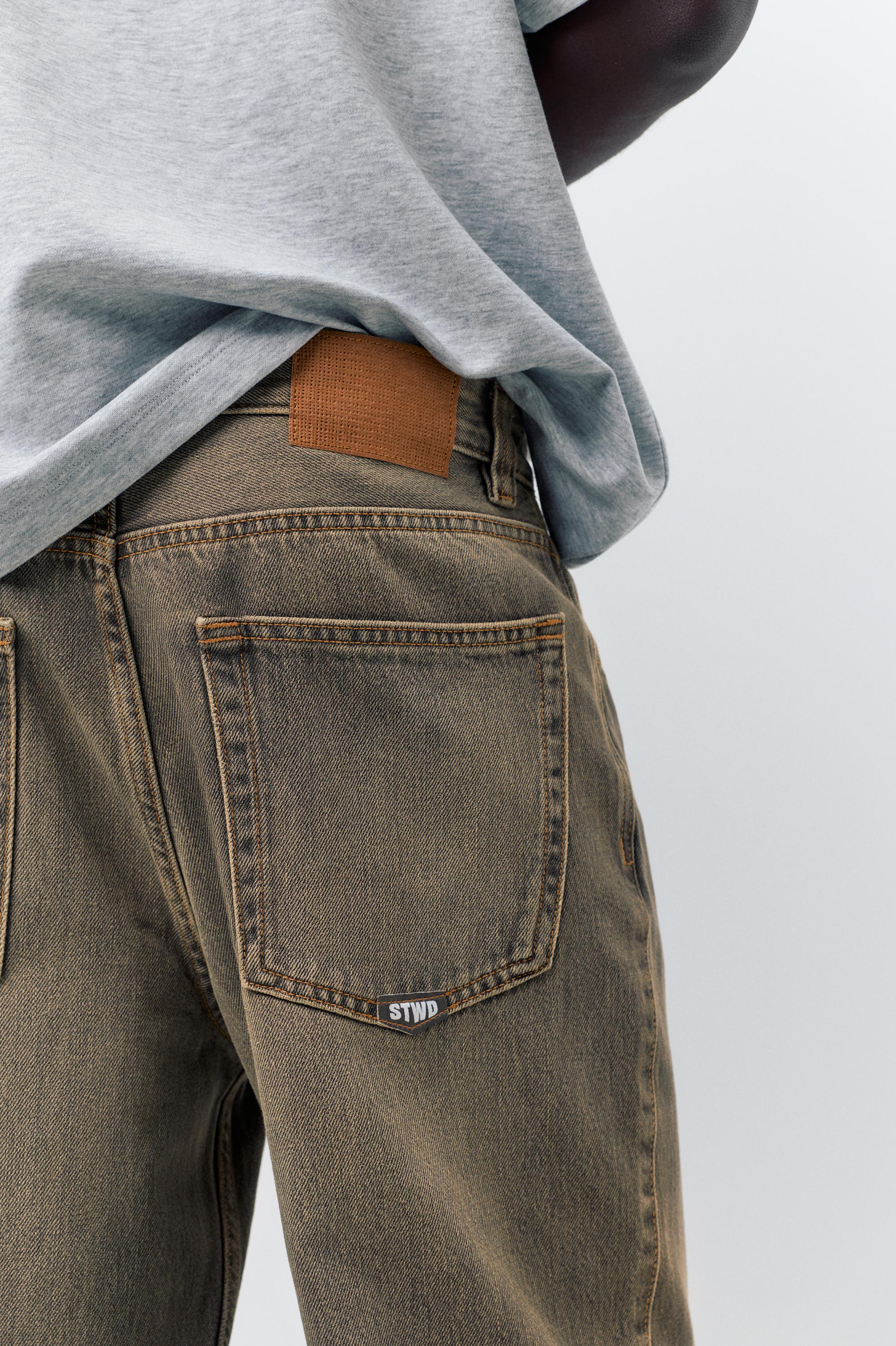 Regular straight-leg jeans — Tobacco brown