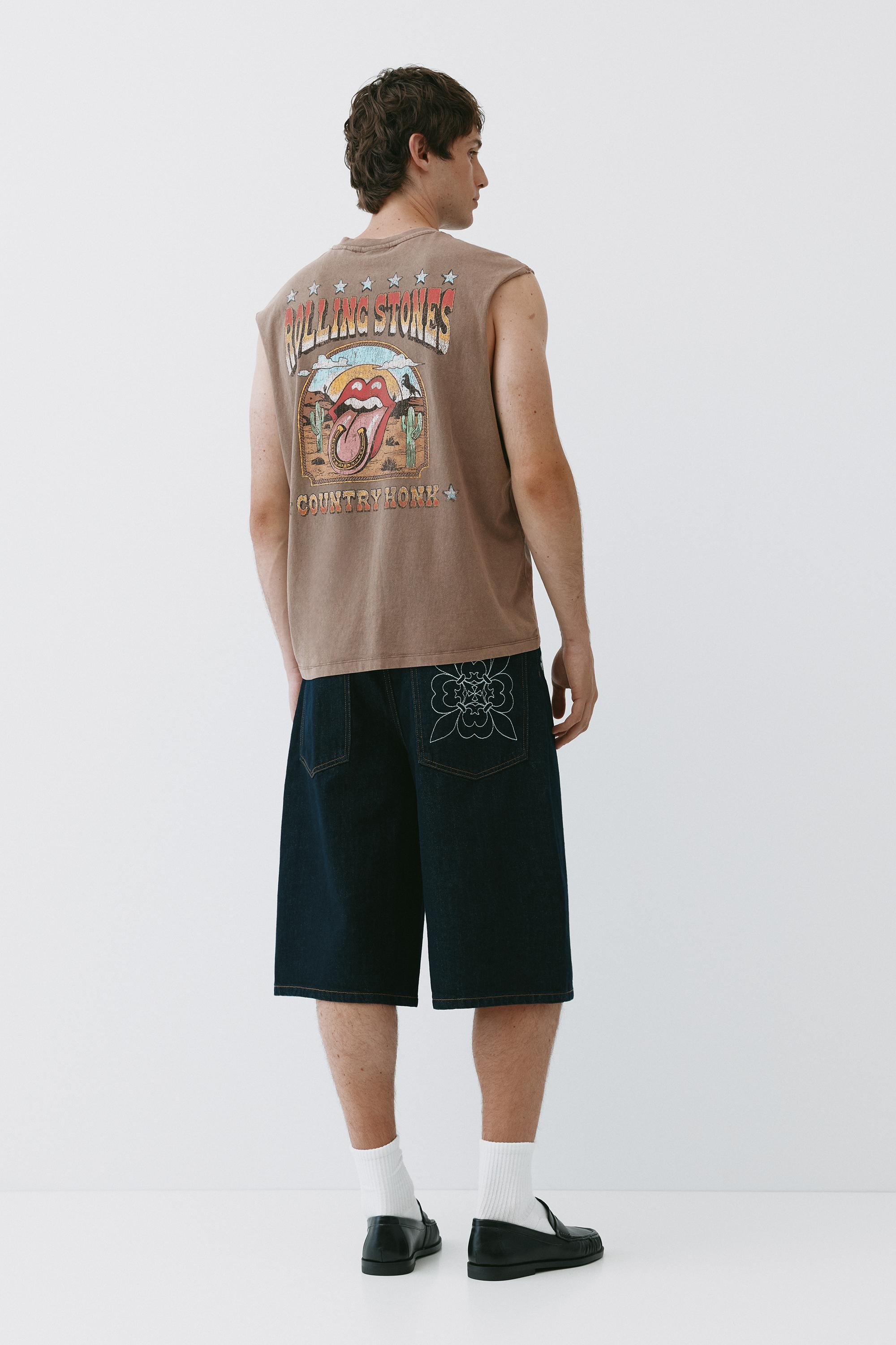 Rolling Stones vest top — Brown