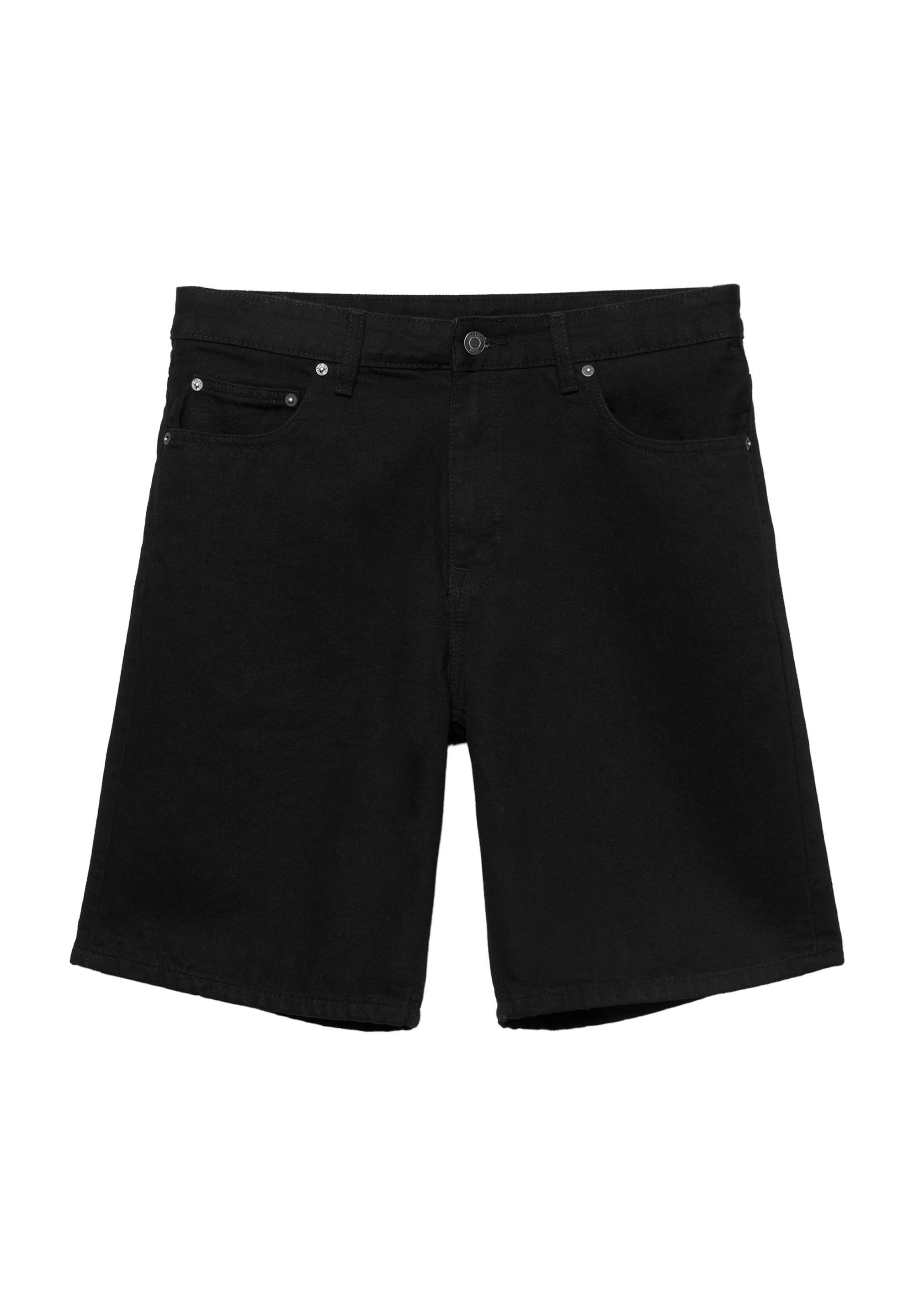 Standard denim Bermuda shorts — Black