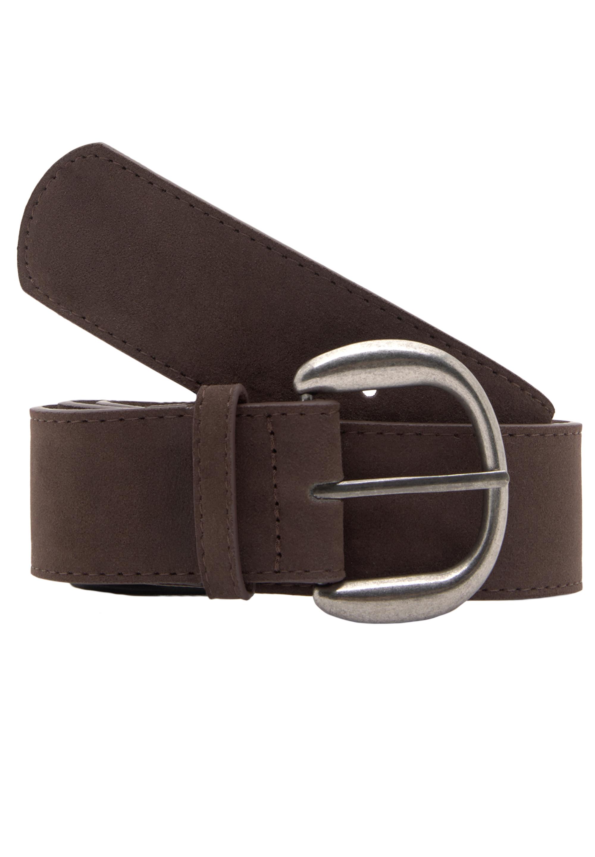 Faux suede belt — Brown