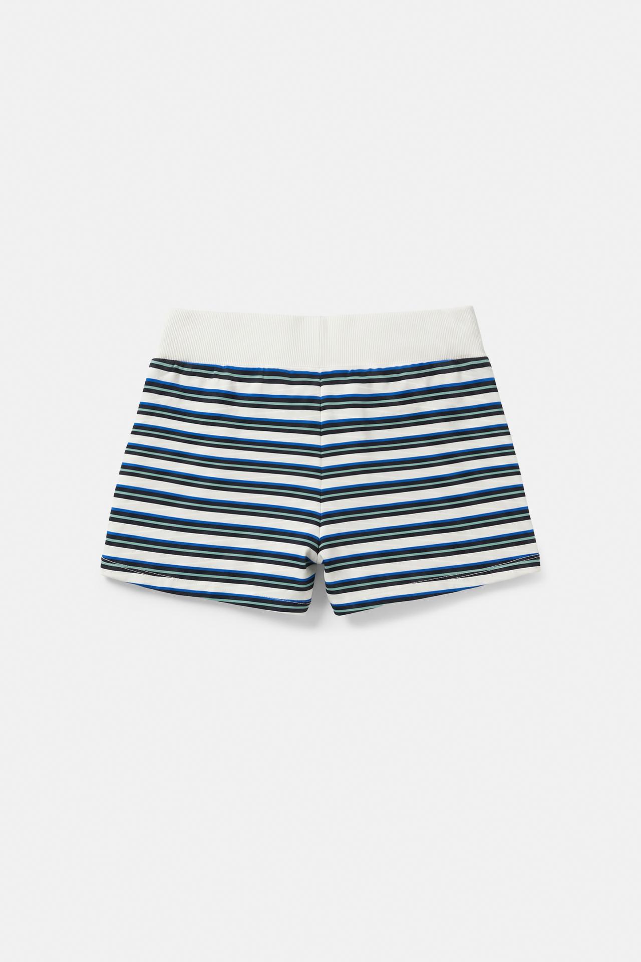 Striped shorts — Ecru