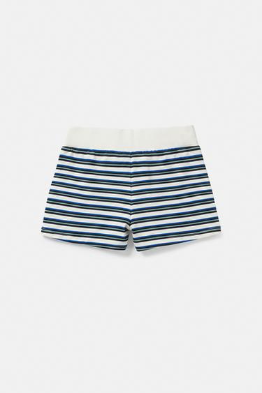 Striped shorts — Ecru 4