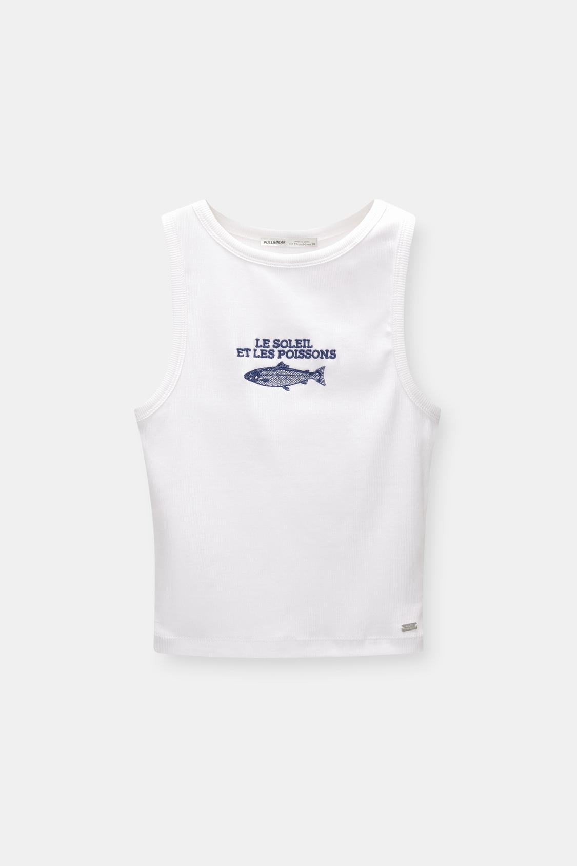 Tanktop mit Fischen - PULL&BEAR 