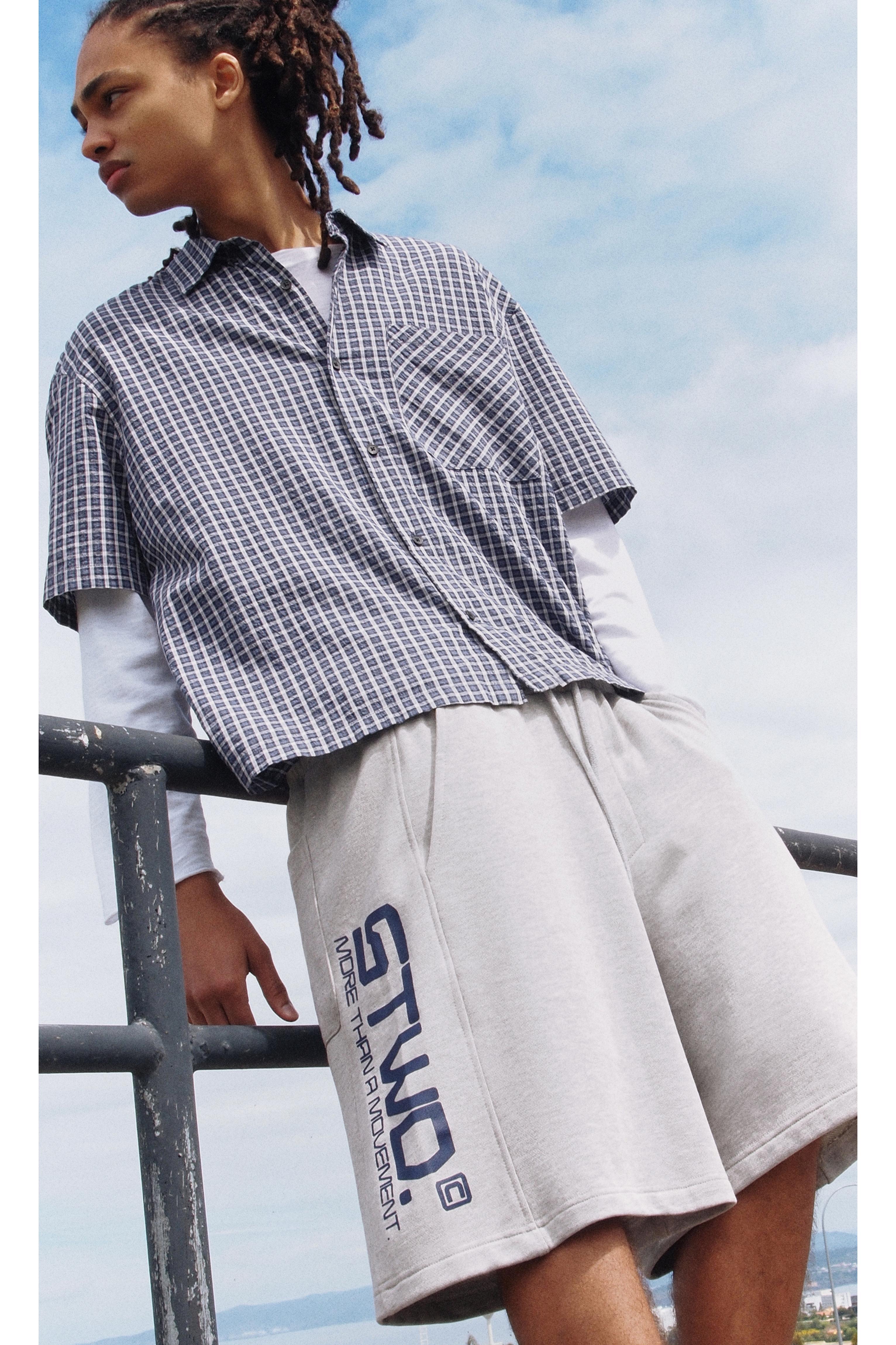 STWD sports Bermuda shorts — Medium marl