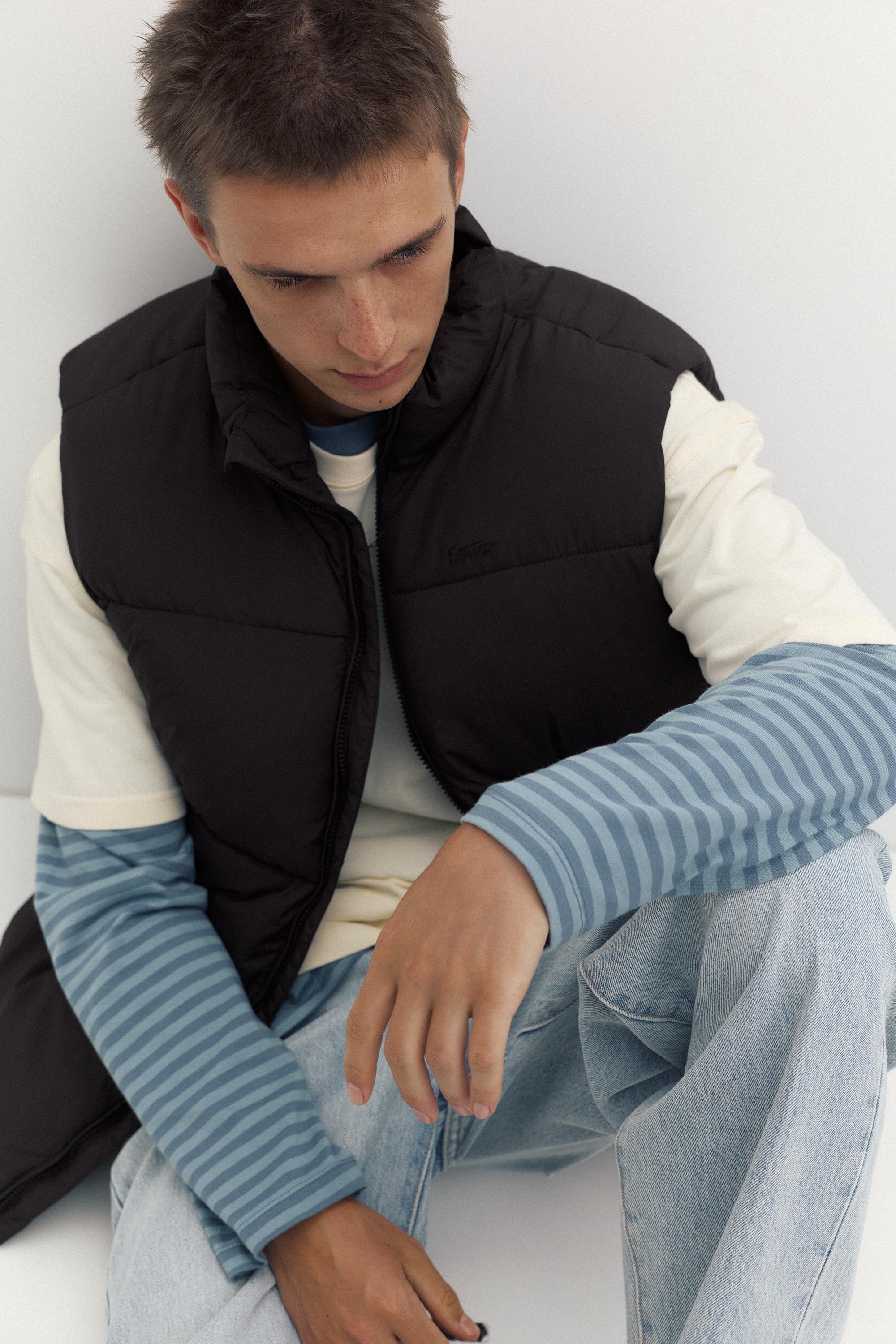 STWD quilted gilet — Black