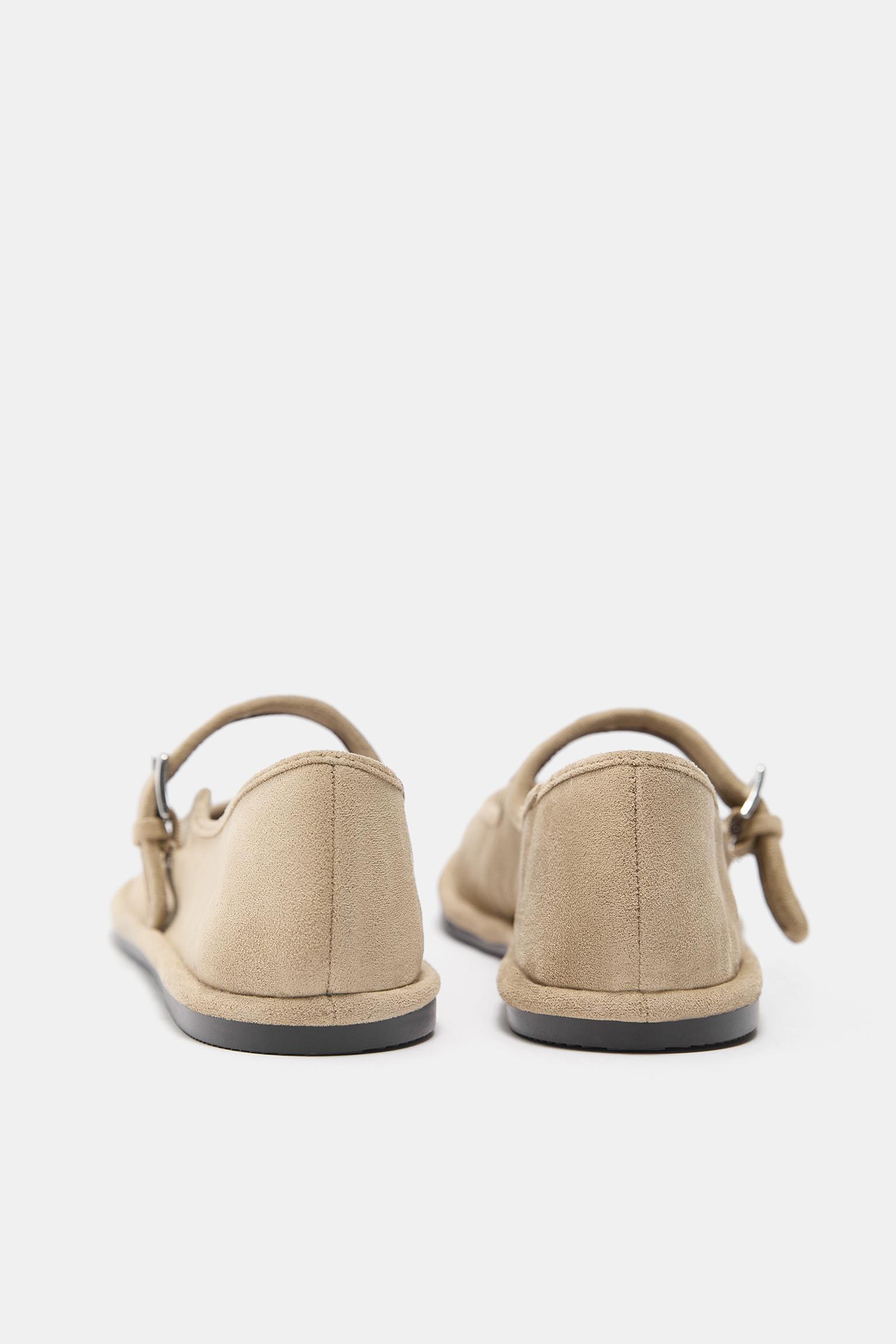 Mary Jane ballerina shoes — Sand
