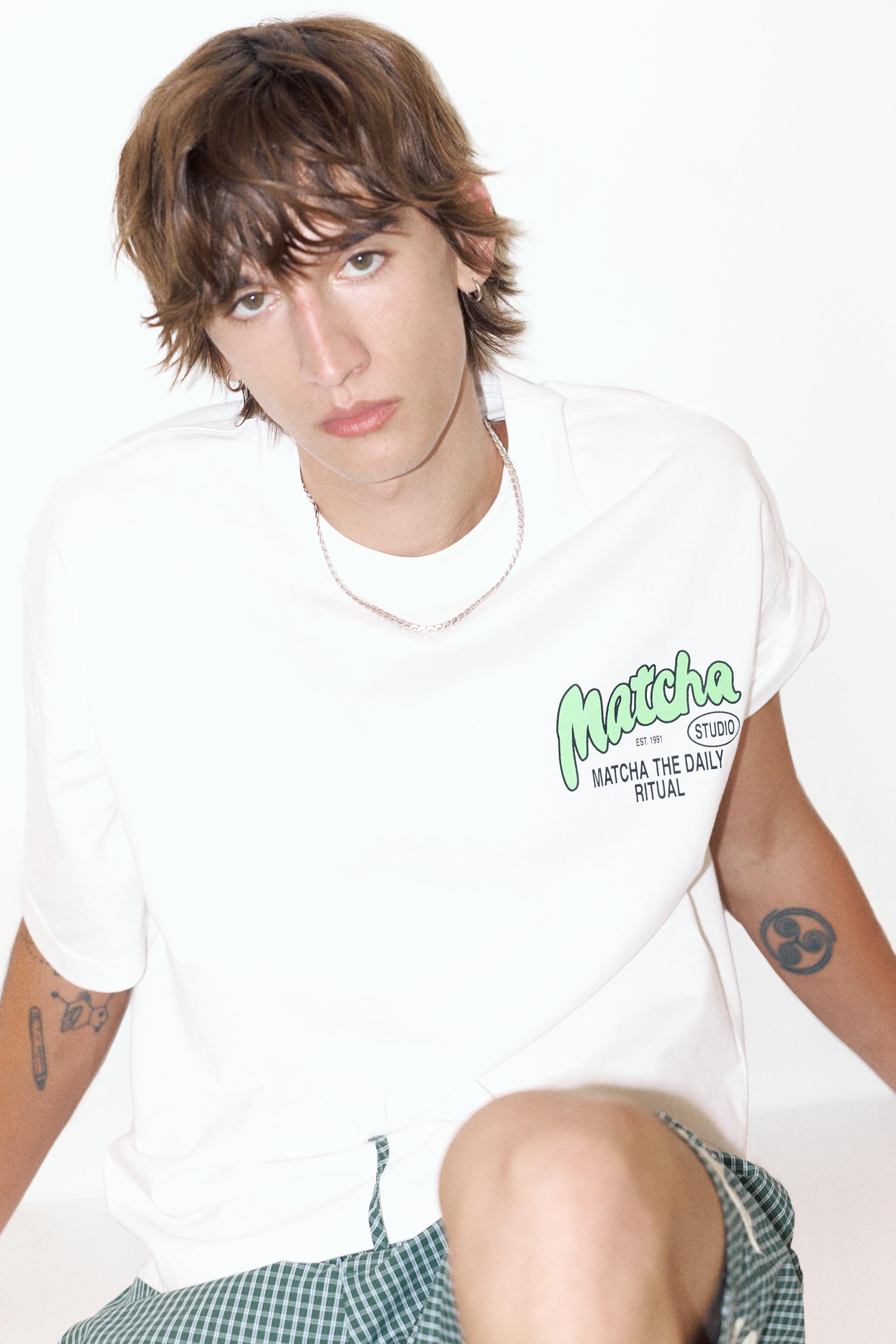 STWD Matcha graphic T-shirt — White