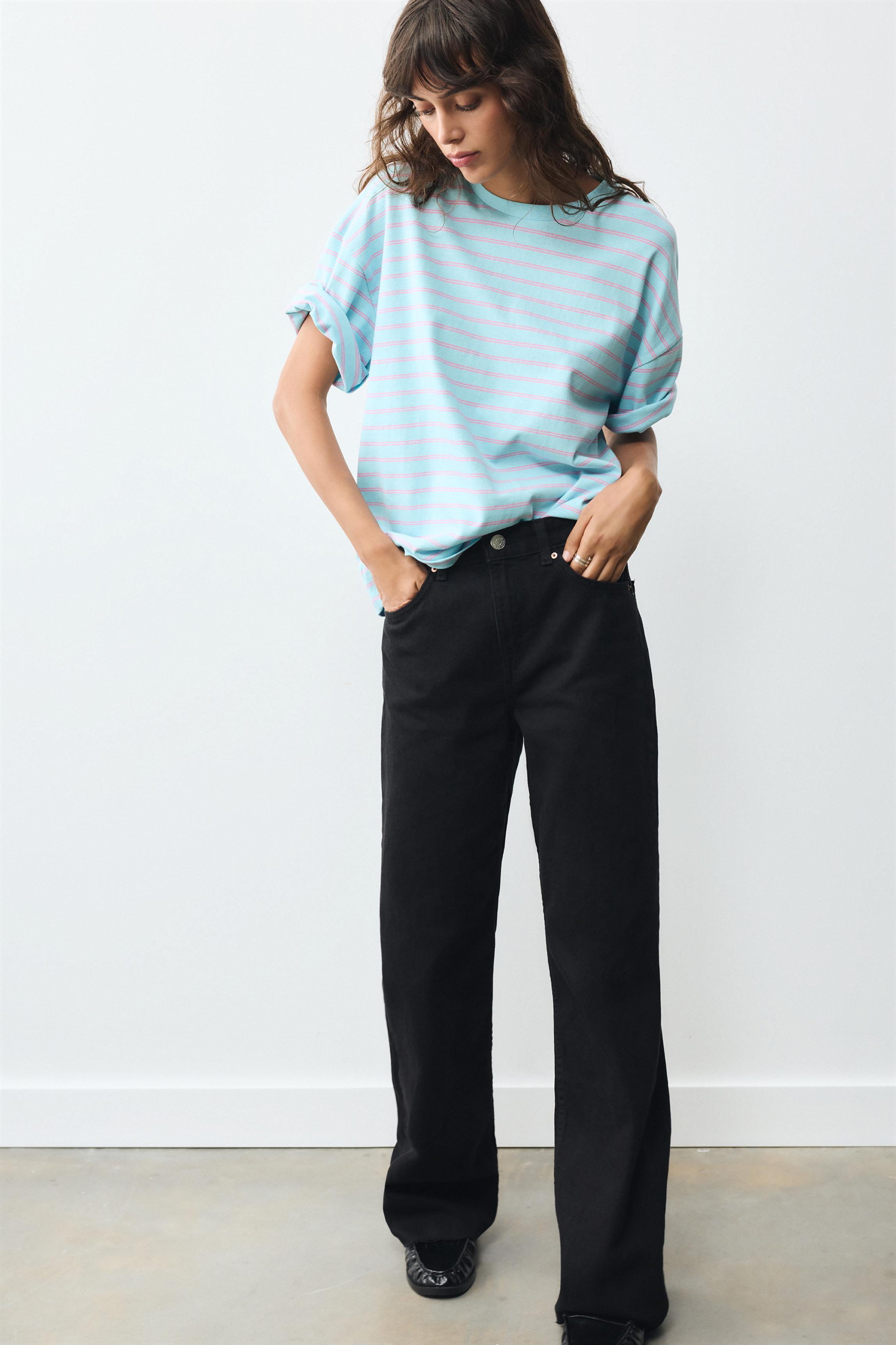 Oversize short sleeve T-shirt — Pale blue