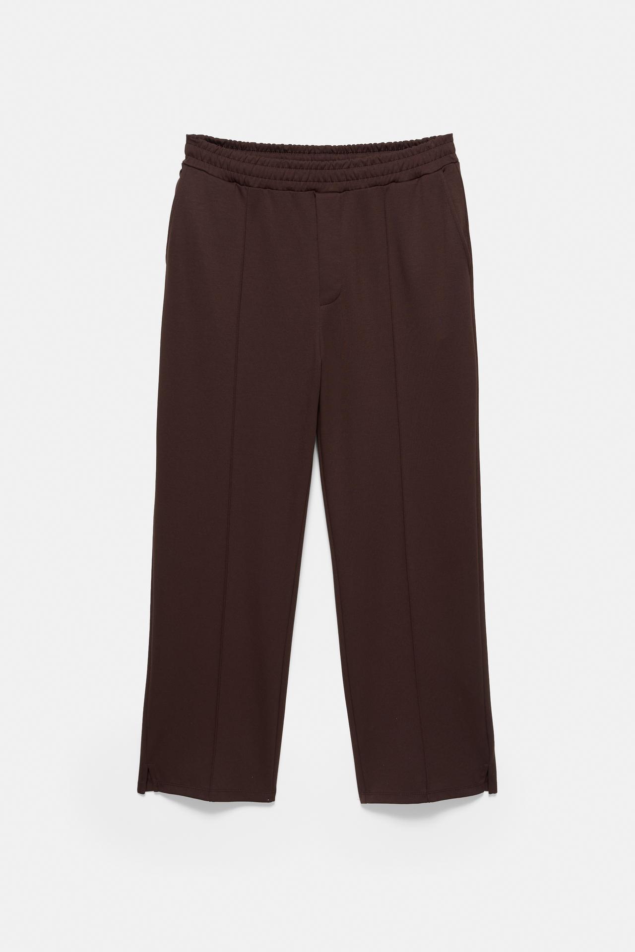 Seamed jogging trousers — Brown
