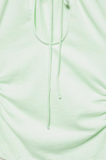 Tie-neck top — Pale green 9