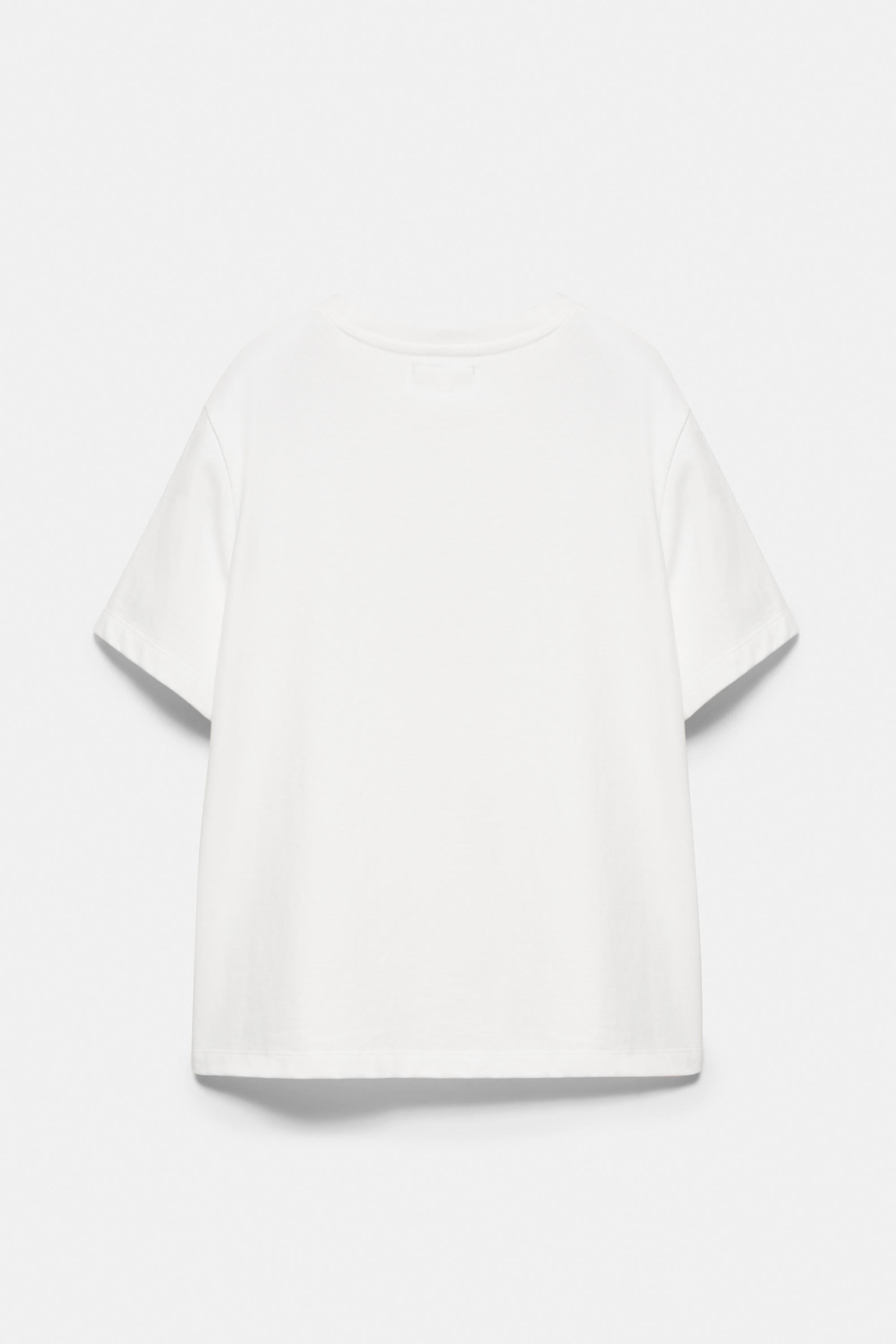 Beaded flower T-shirt — Ice