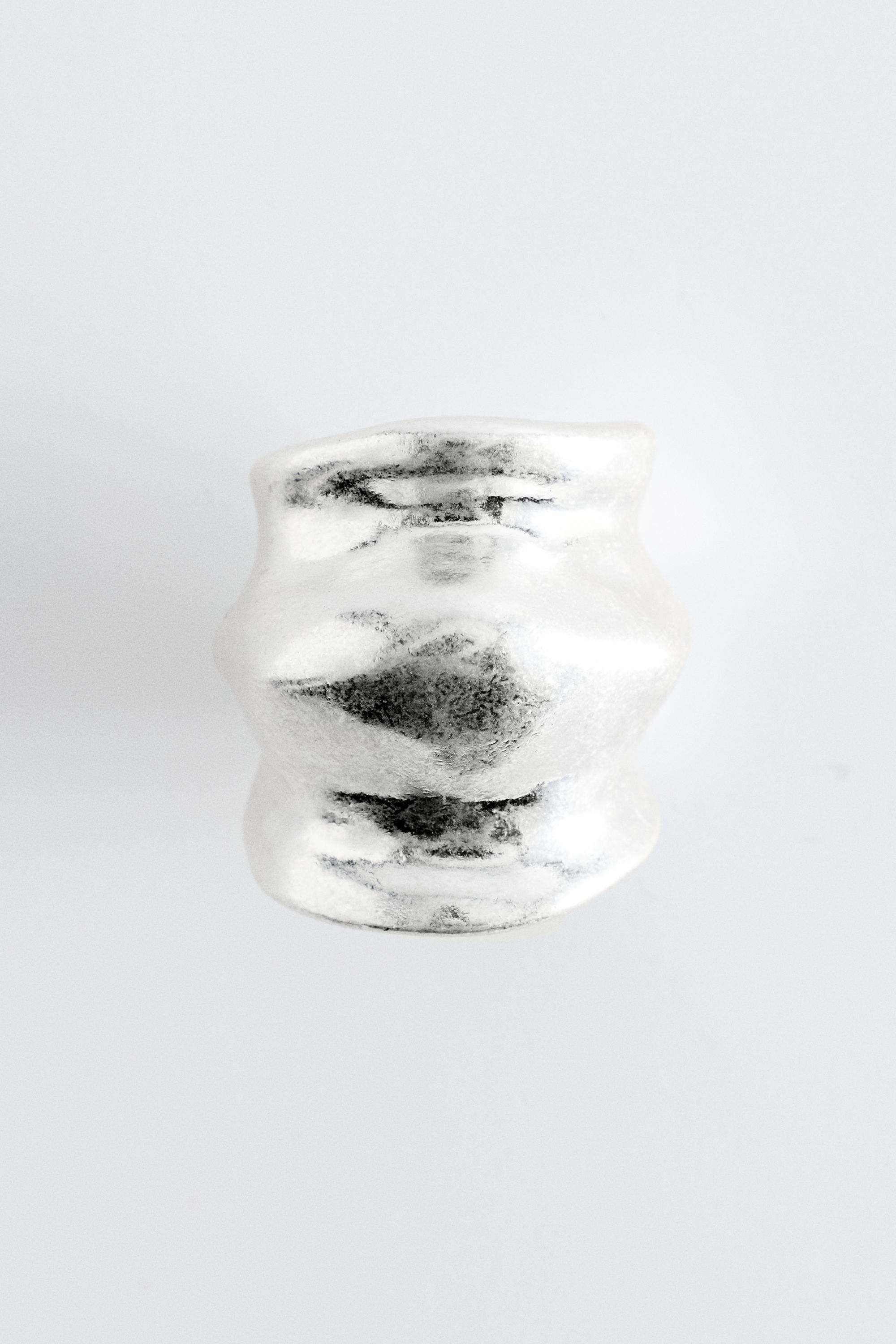 Pack of 3 irregular rings — Silver