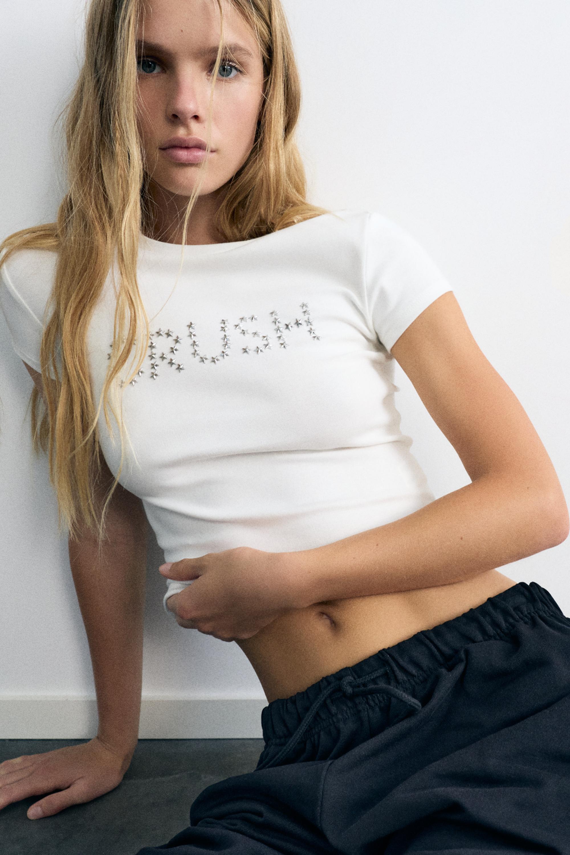 Slim fit star graphic T-shirt — White
