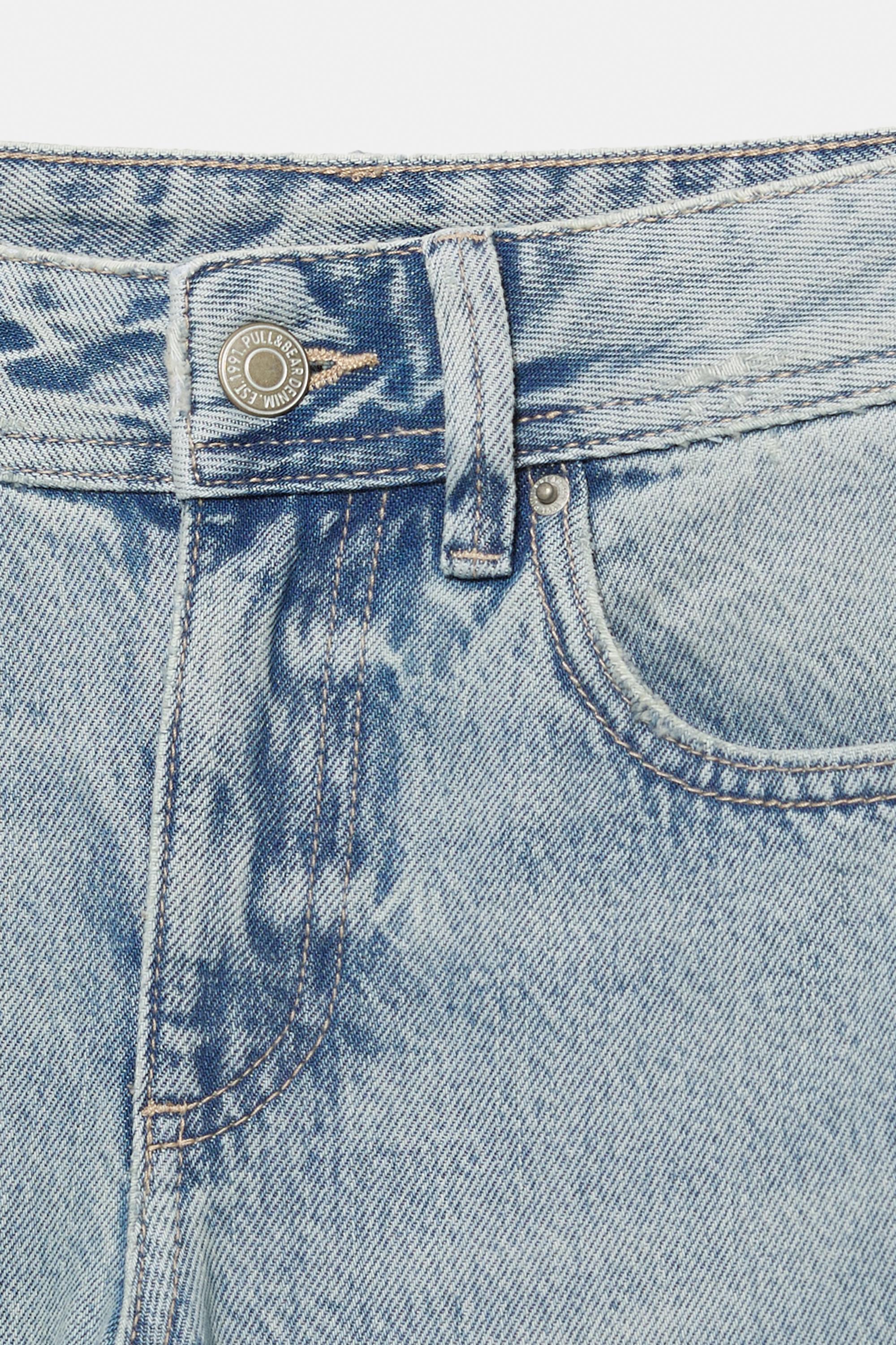 Low-rise straight-leg jeans — Pale blue