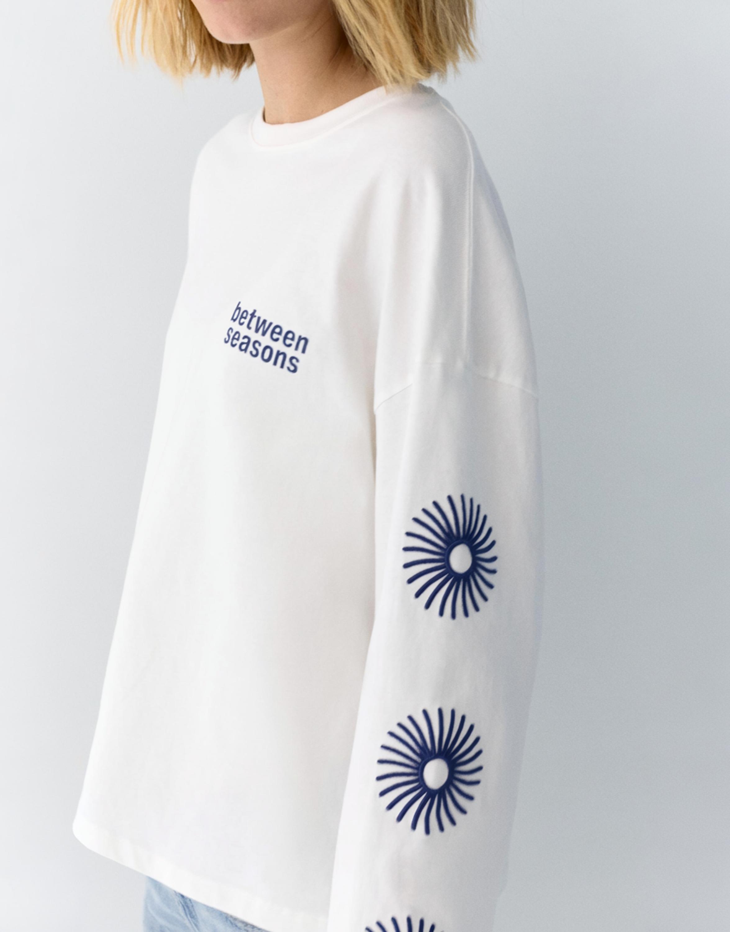 Güneş grafik detaylı t-shirt - Görsel 16