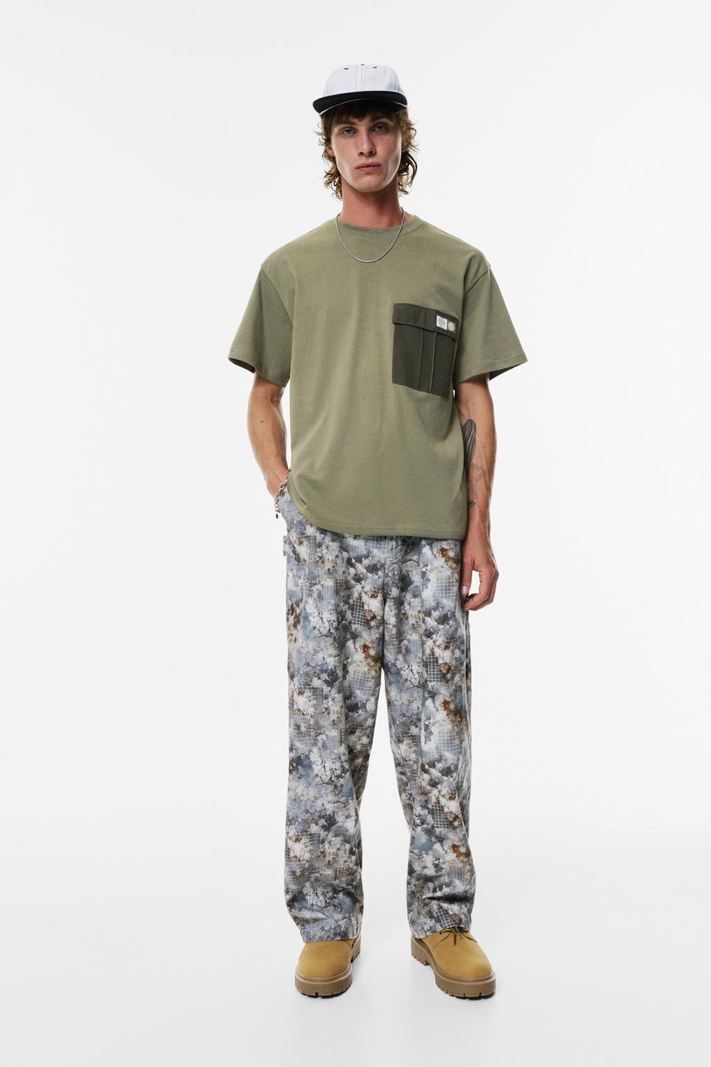 Camiseta bolsilllo nylon PULL&BEAR