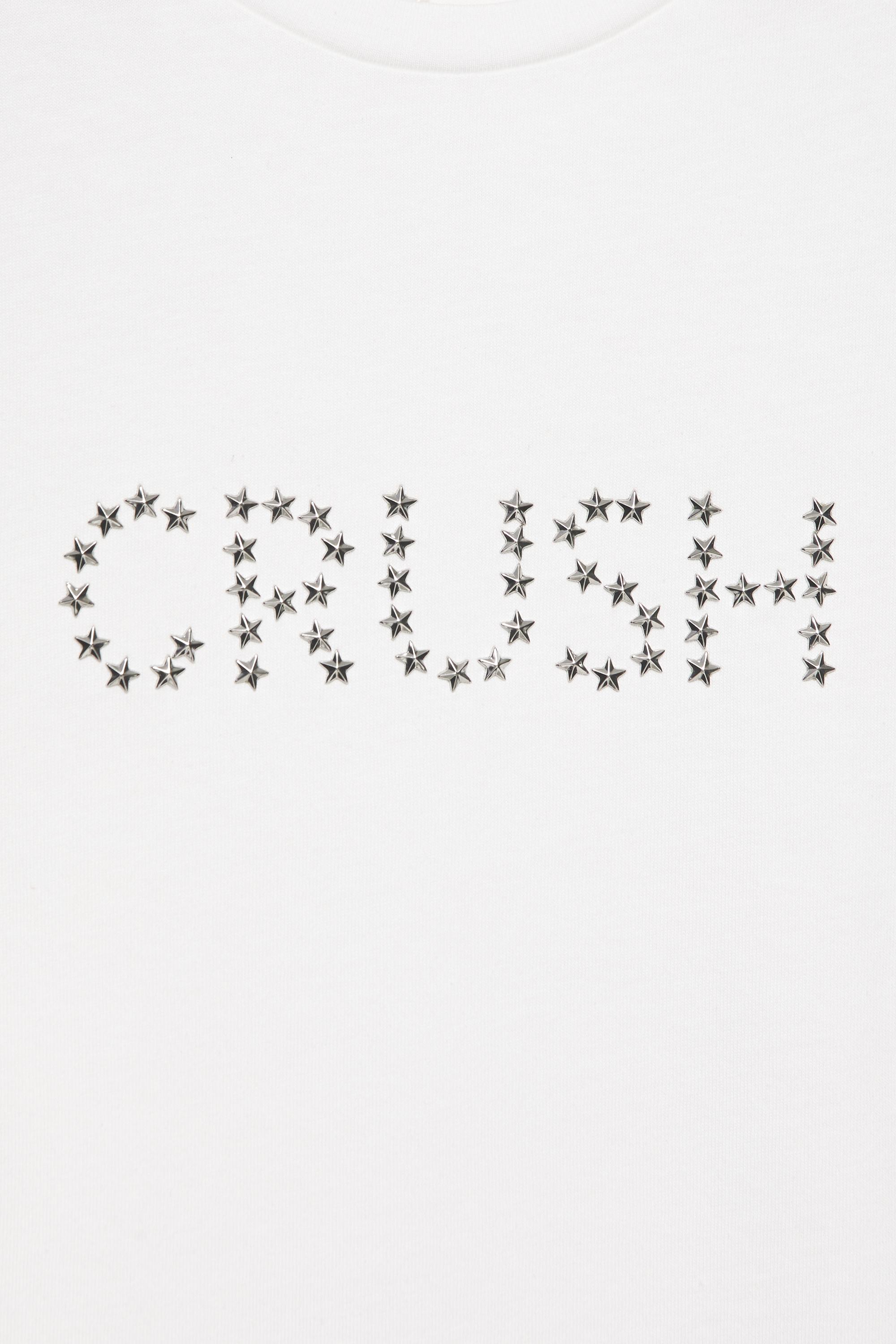 Studded graphic T-shirt — White