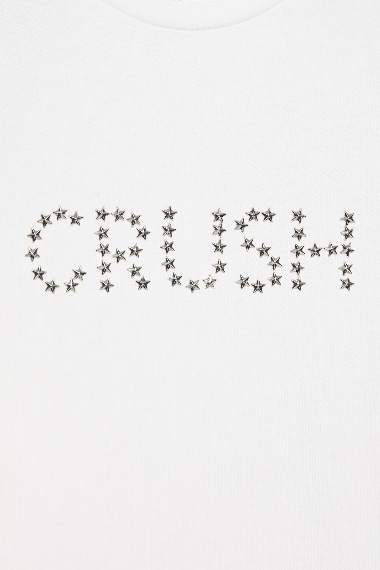 Studded graphic T-shirt — White