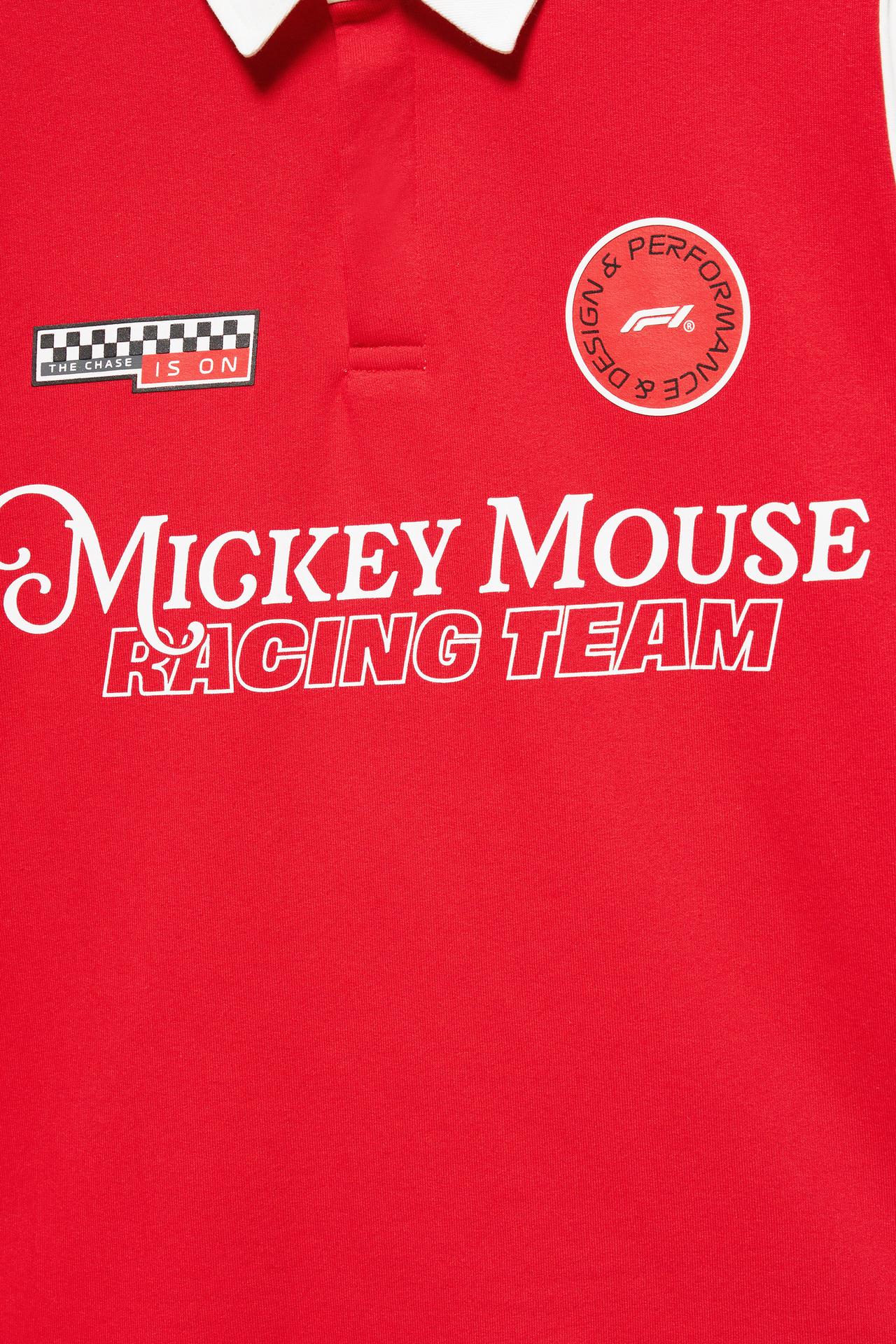 Disney x F1 long sleeve polo shirt — Red