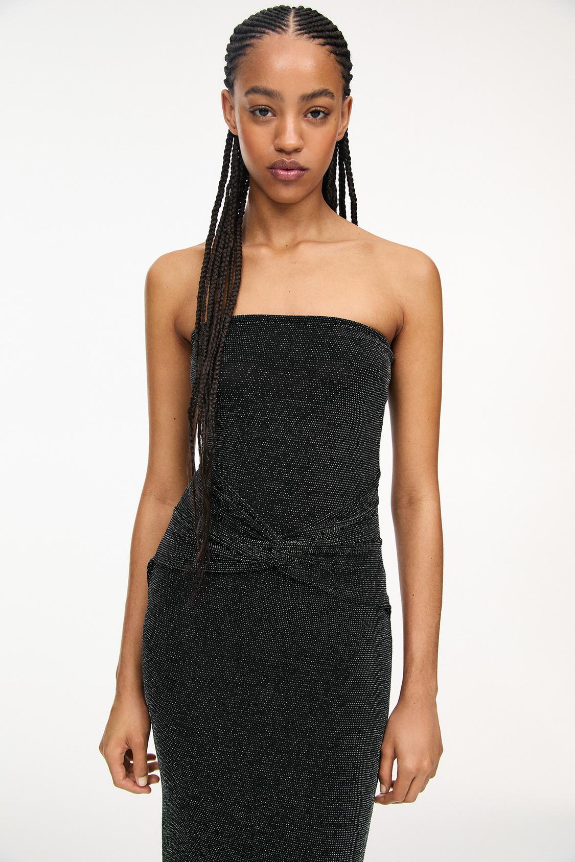 Pull And Bear Vestido Fiesta Flecos Y Lentejuelas Vestido