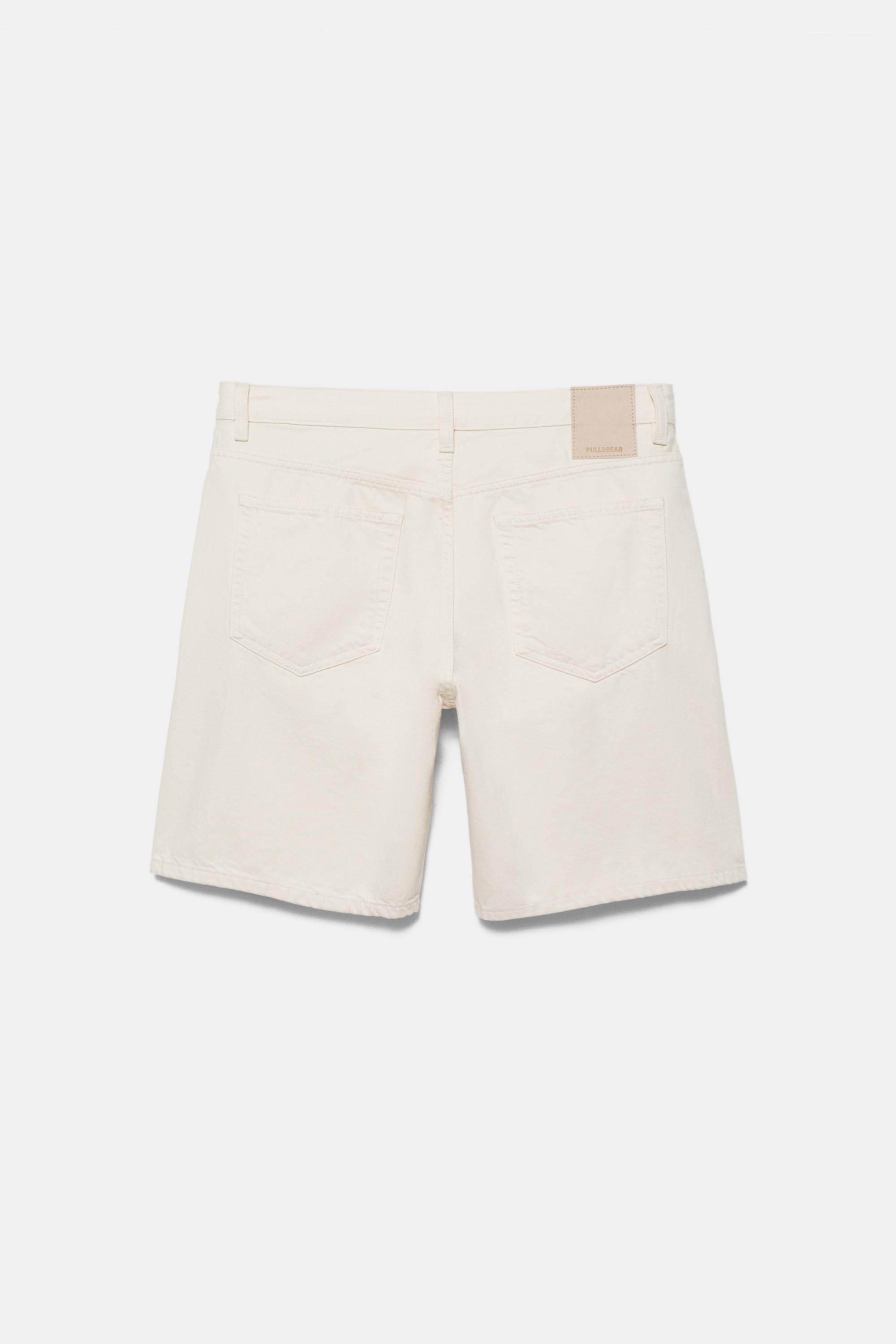 Standard denim Bermuda shorts — Ecru