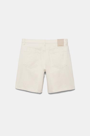 Standard denim Bermuda shorts — Ecru 7