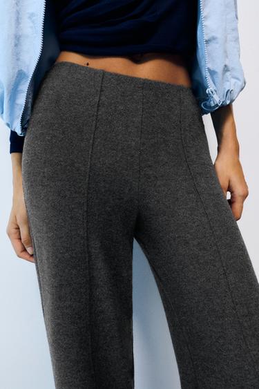 Soft touch wide-leg trousers — Dark grey 3