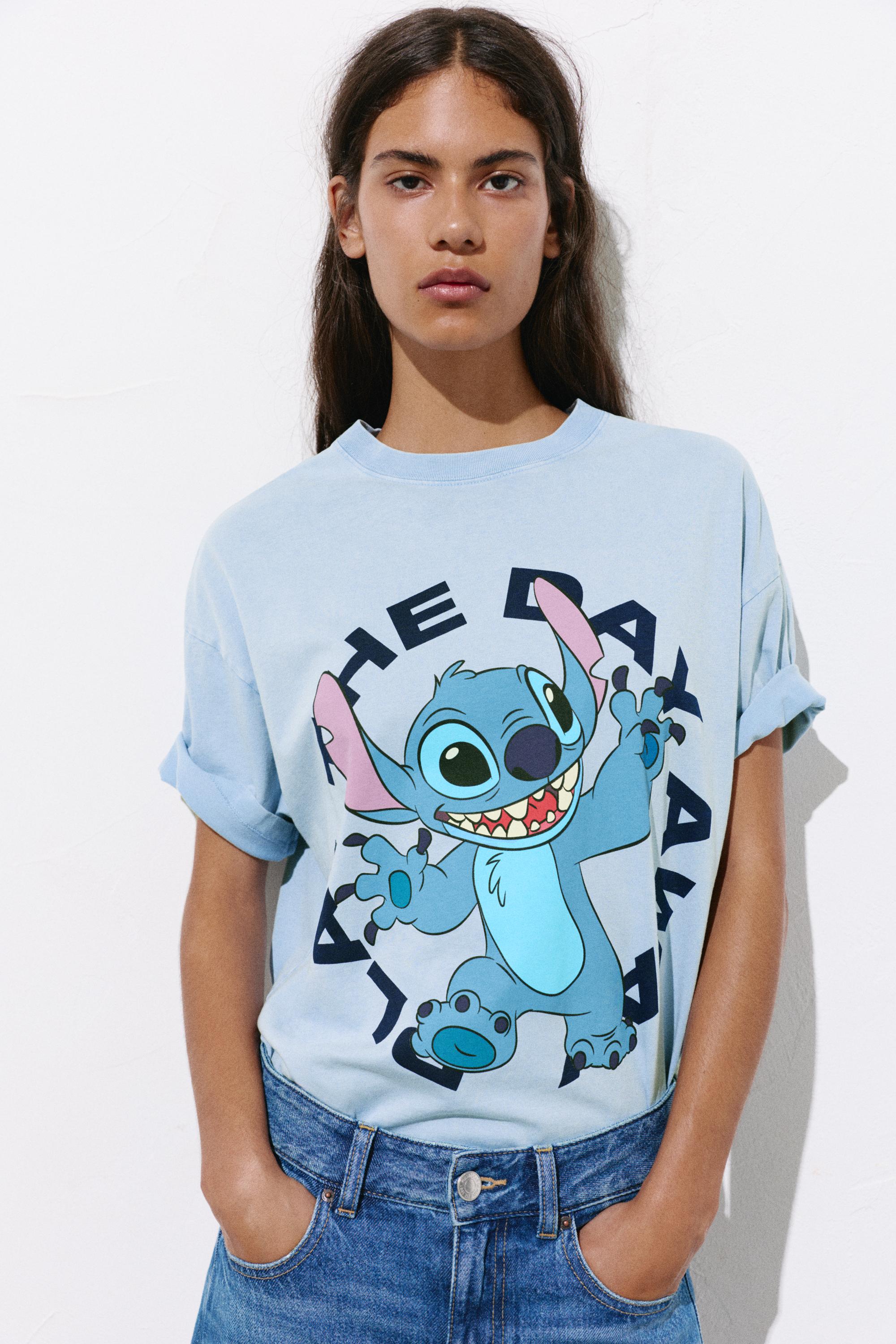 Short sleeve Stitch T-shirt — Faded blue